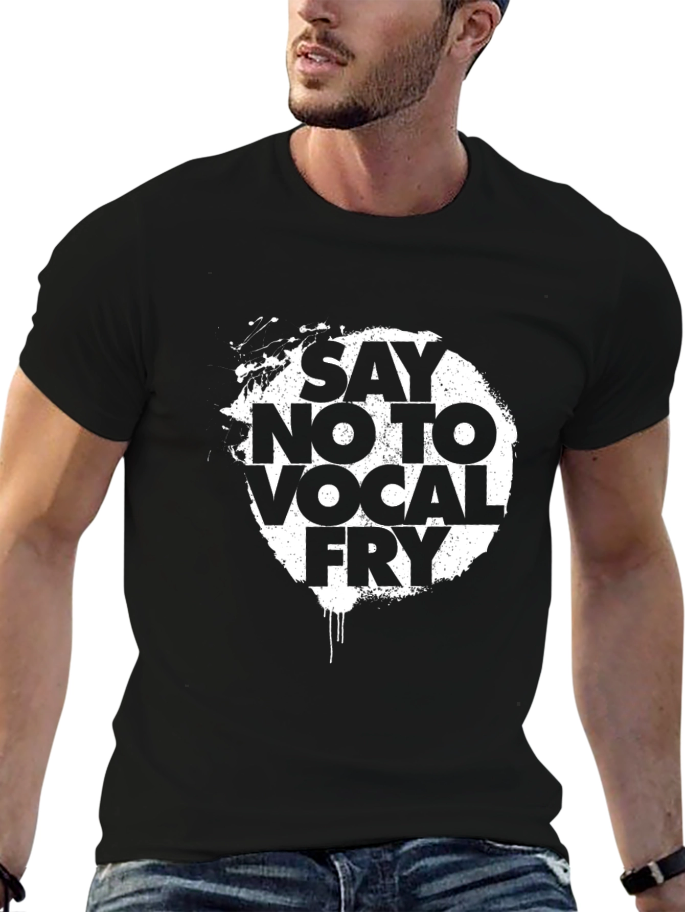 Say No To Vocal Fry Graphic Tee - Black
