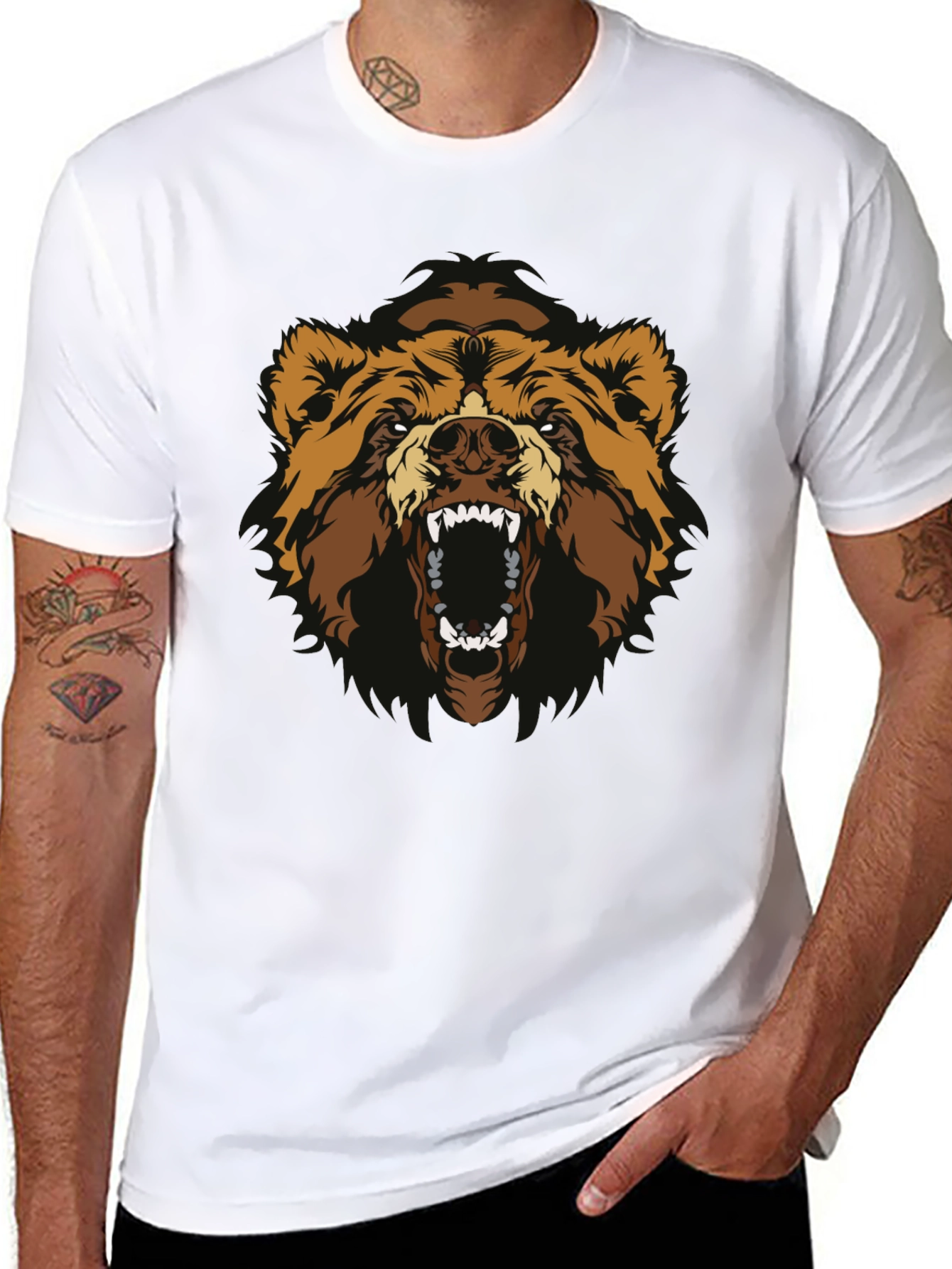 Grizzly Bear Graphic Tee - Bold Statement Shirt