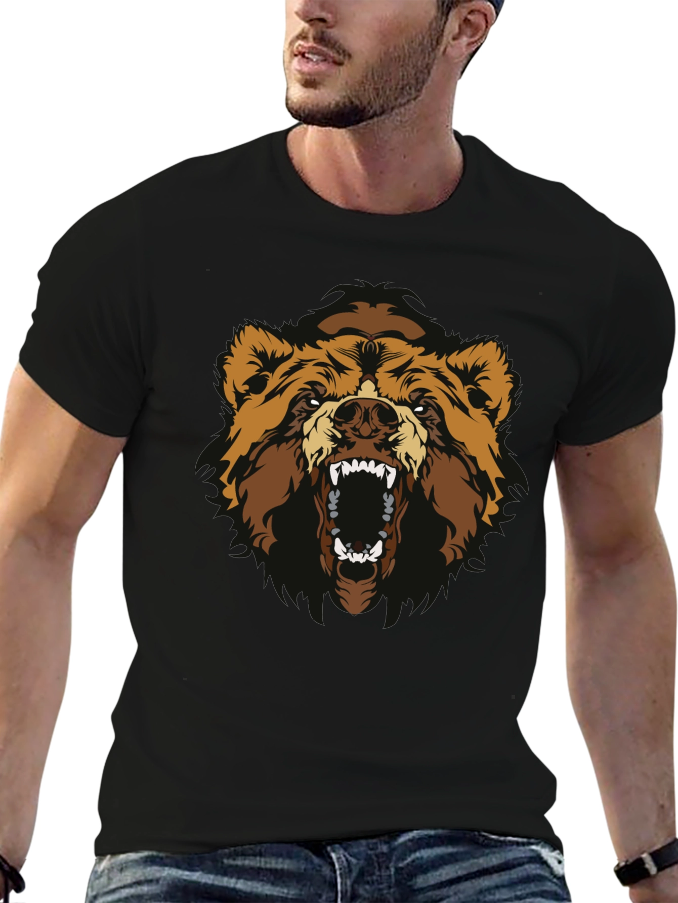 Grizzly Bear Graphic Tee - Bold Statement Shirt
