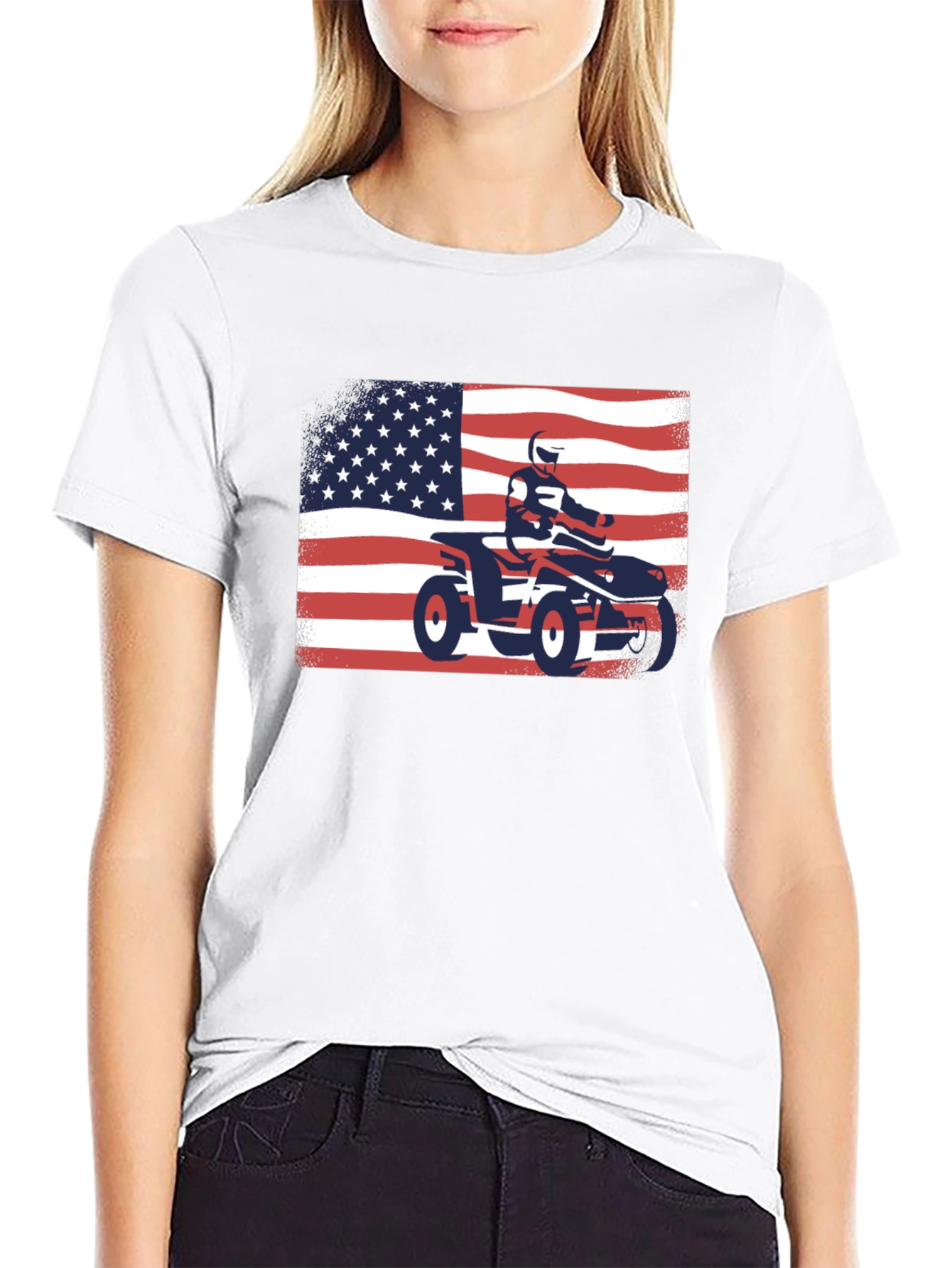 American Flag ATV Rider T-Shirt