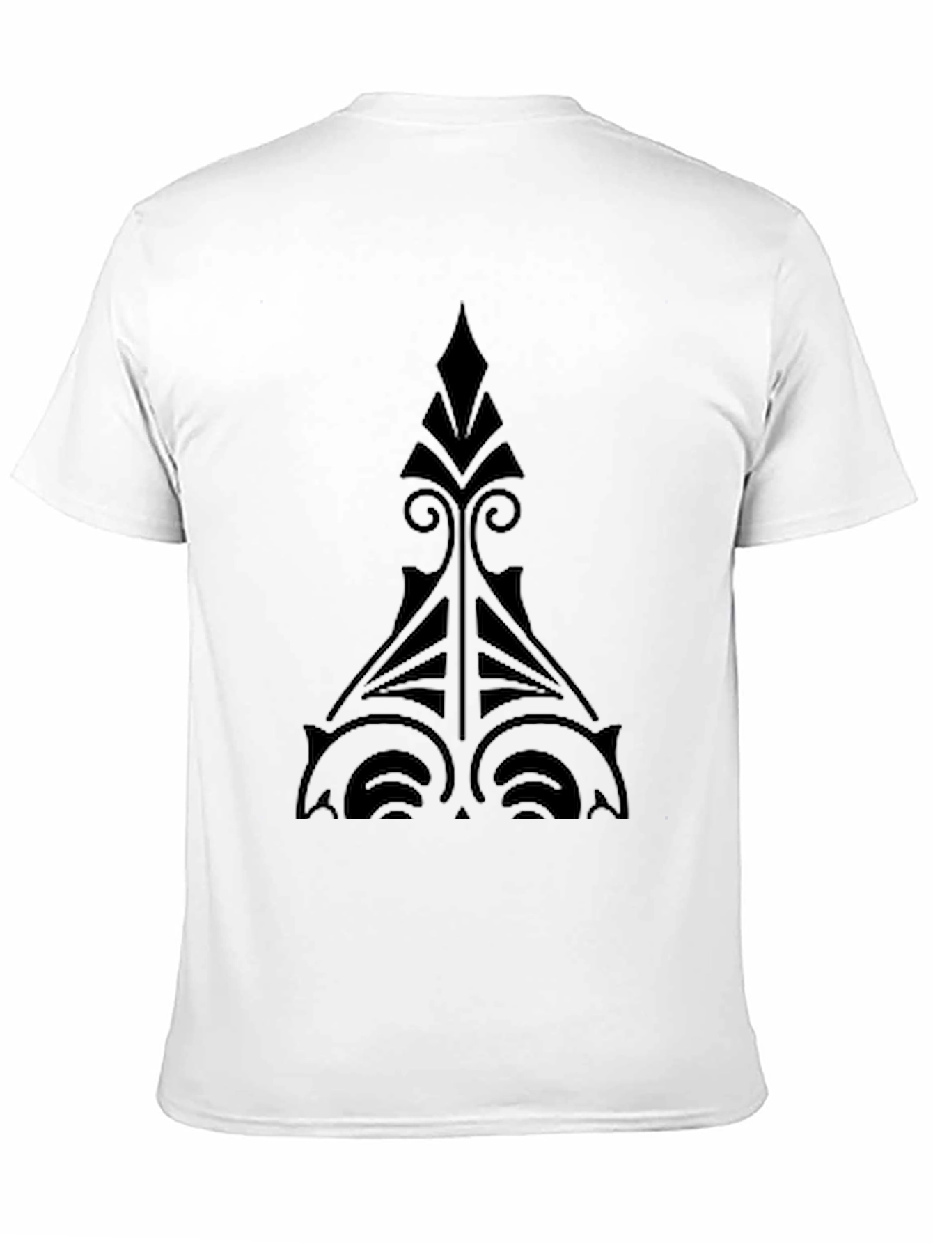 Stylish Black T-Shirt with Geometric Design