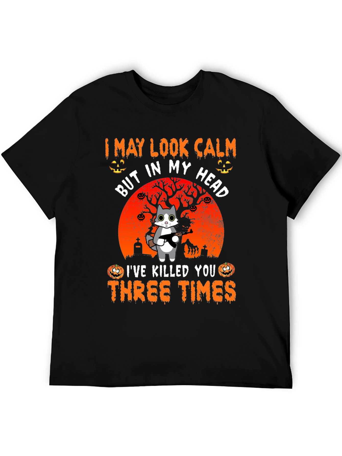 Calm Cat Halloween T-Shirt