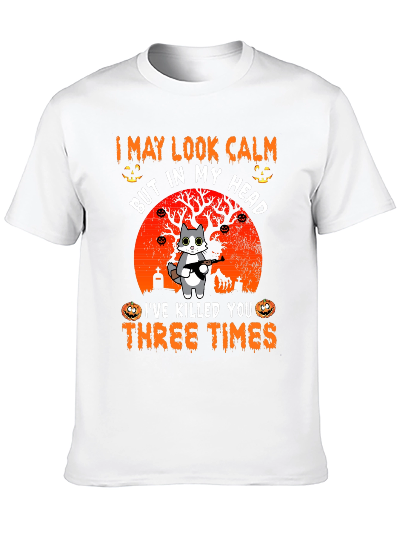 Calm Cat Halloween T-Shirt