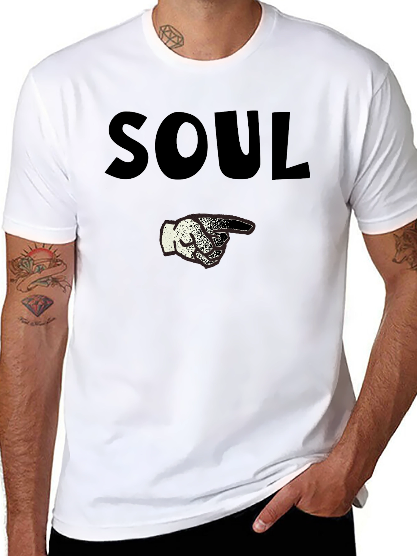 Soul Pointing Hand Graphic Tee - Unique Casual Wear