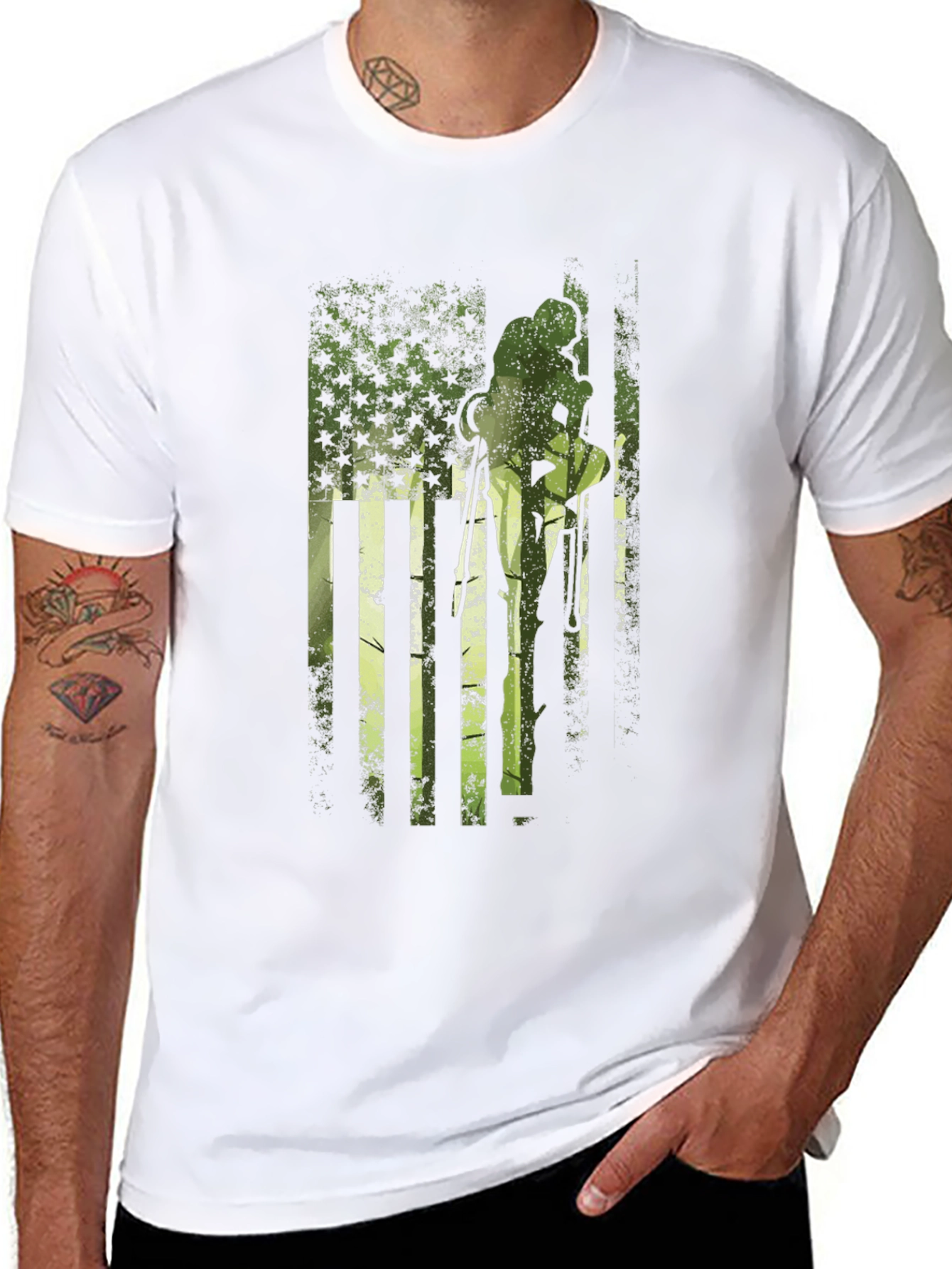American Flag Dirt Bike T-Shirt
