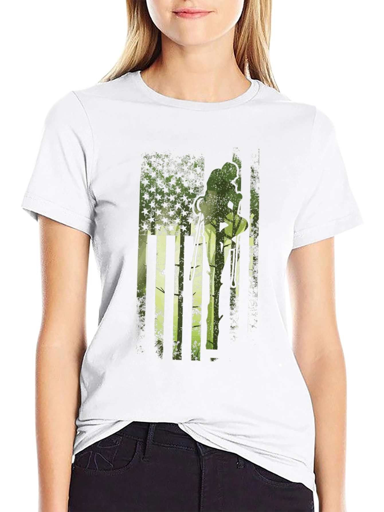 American Flag Dirt Bike T-Shirt