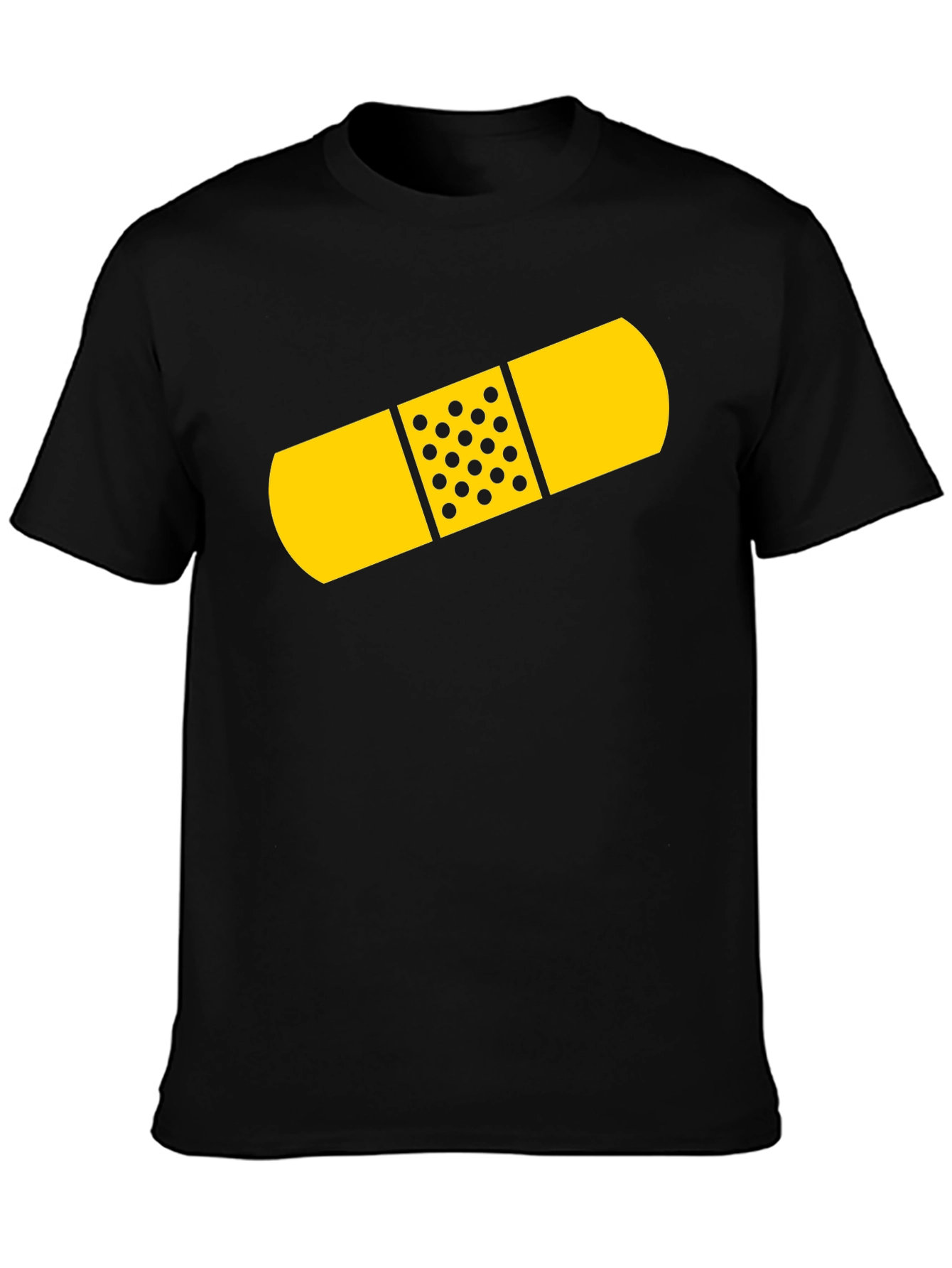 Funny Bandage Graphic Tee - Unisex Black T-Shirt