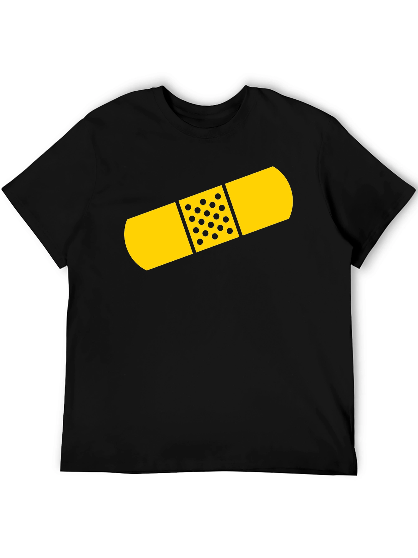 Funny Bandage Graphic Tee - Unisex Black T-Shirt