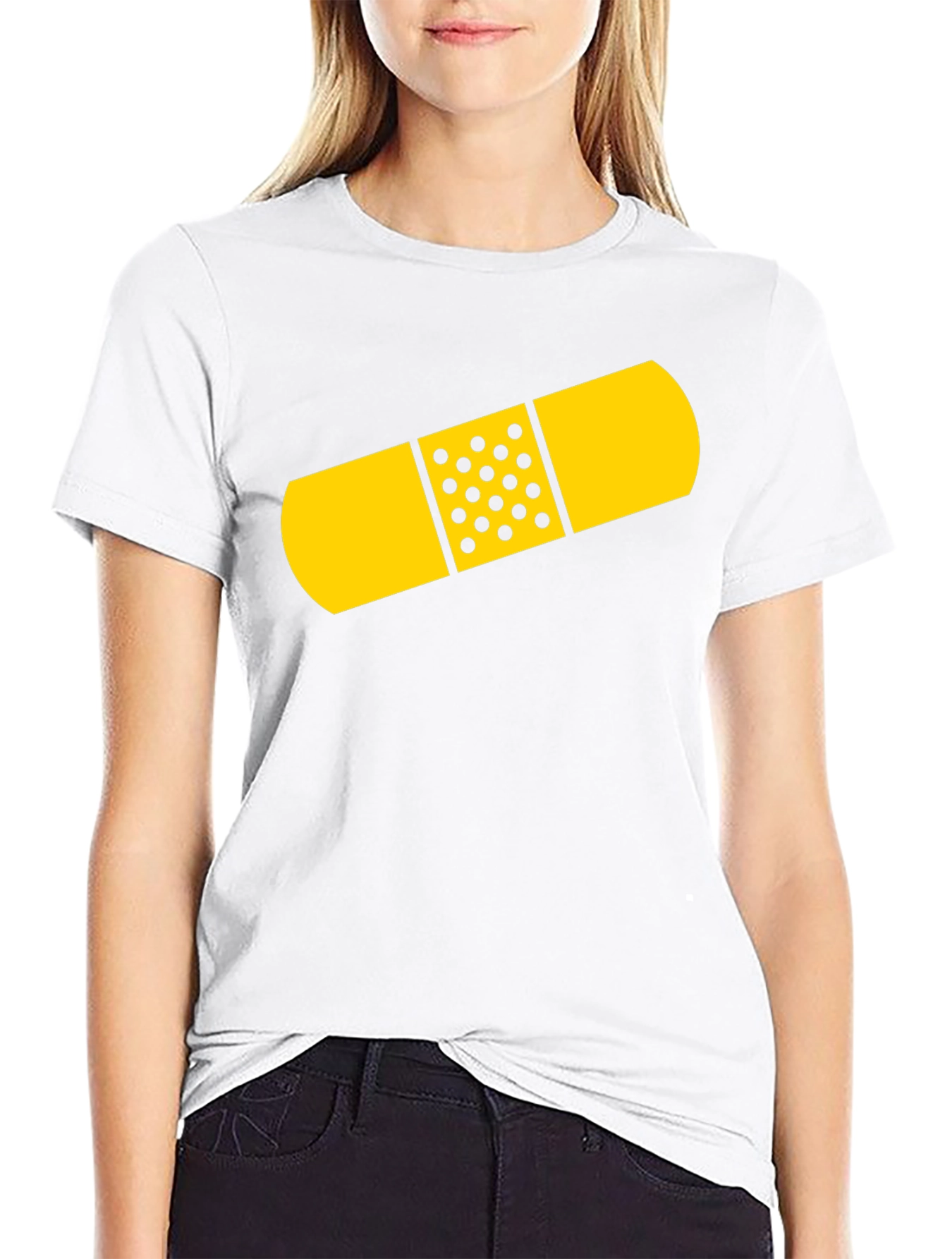 Funny Bandage Graphic Tee - Unisex Black T-Shirt