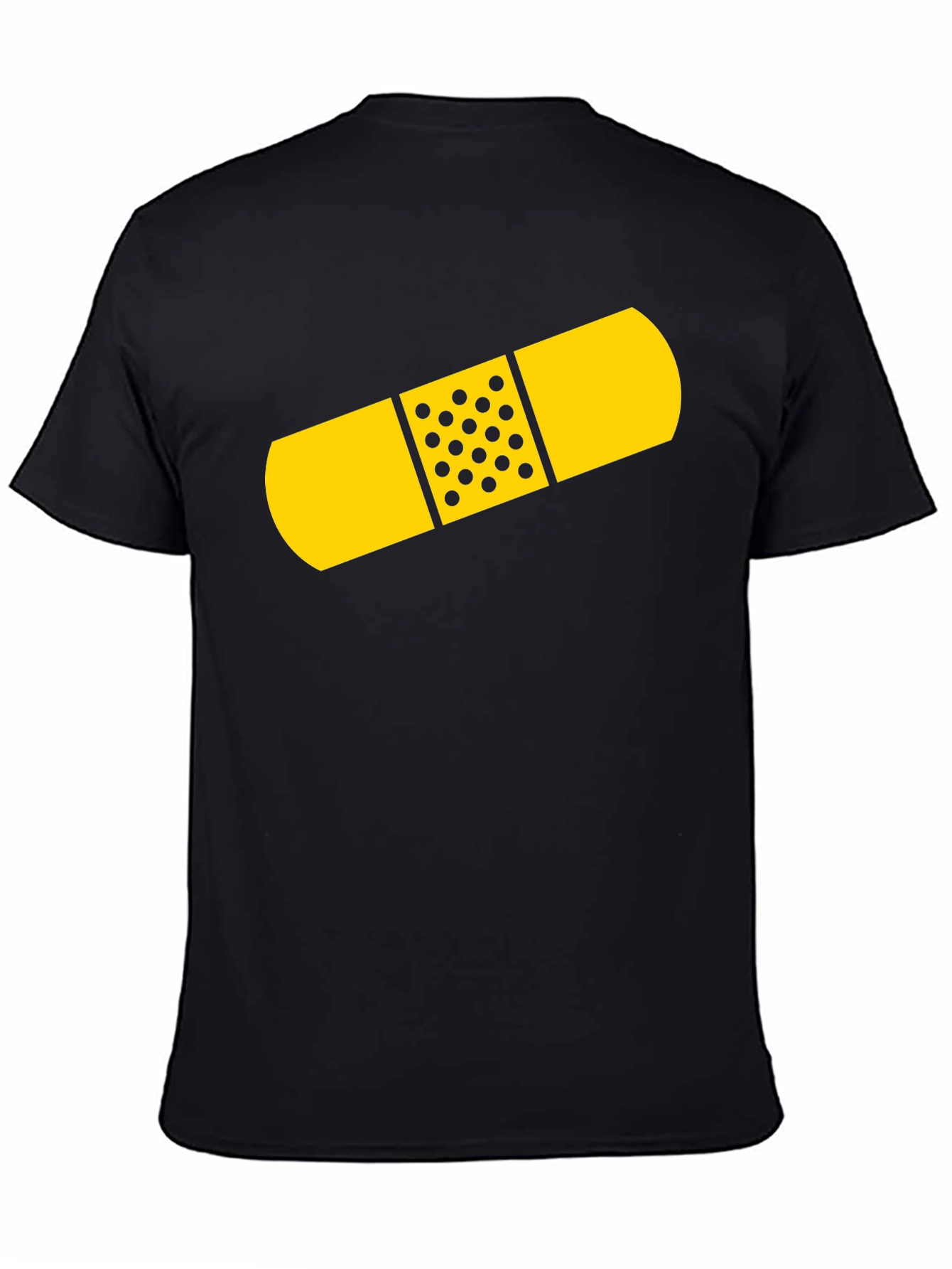 Funny Bandage Graphic Tee - Unisex Black T-Shirt
