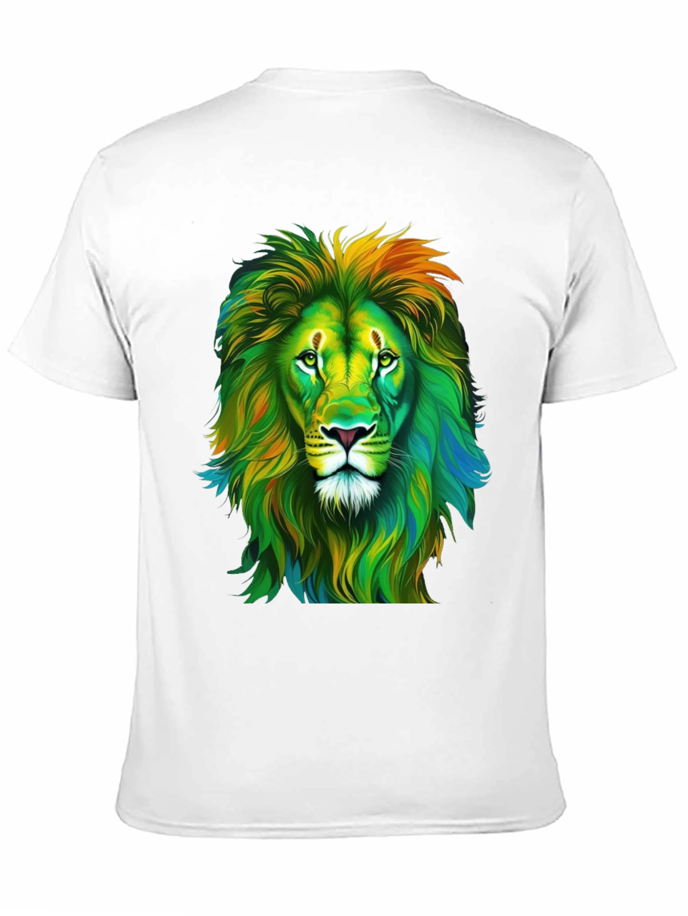 Lion Graphic Print Crew Neck T-Shirt