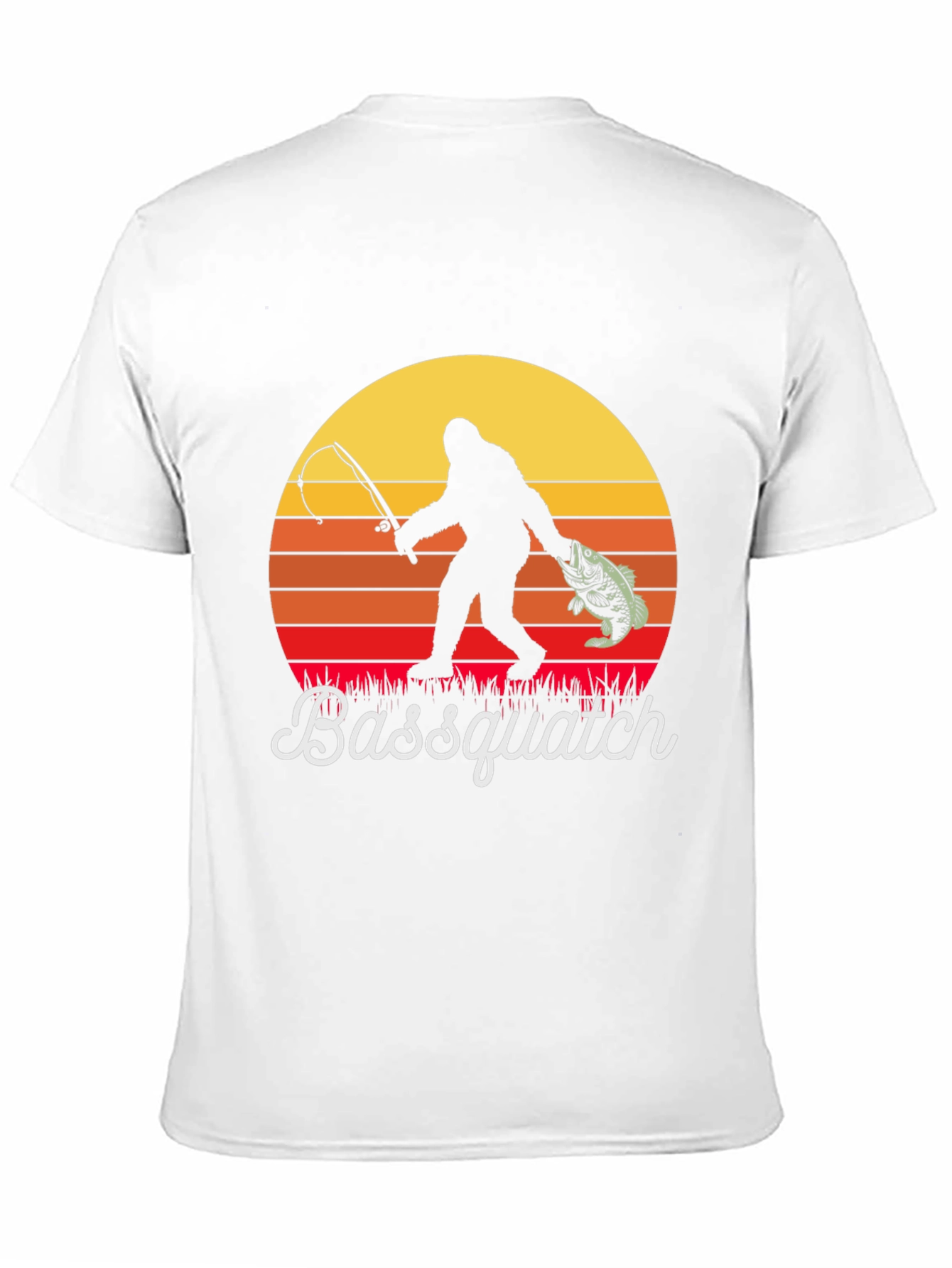Bassquatch Graphic Tee - Fishing Bigfoot T-Shirt