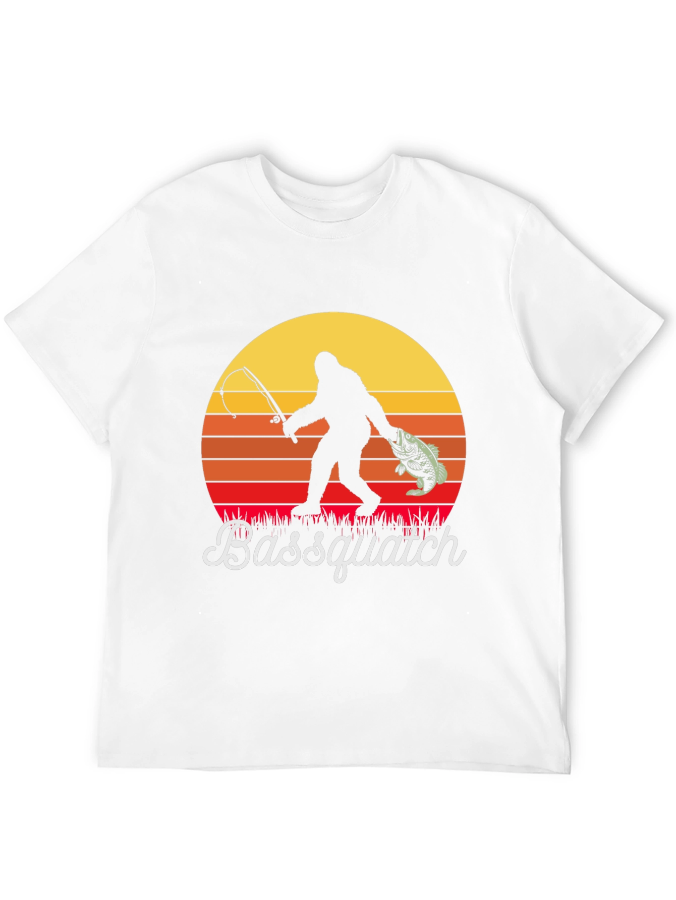 Bassquatch Graphic Tee - Fishing Bigfoot T-Shirt