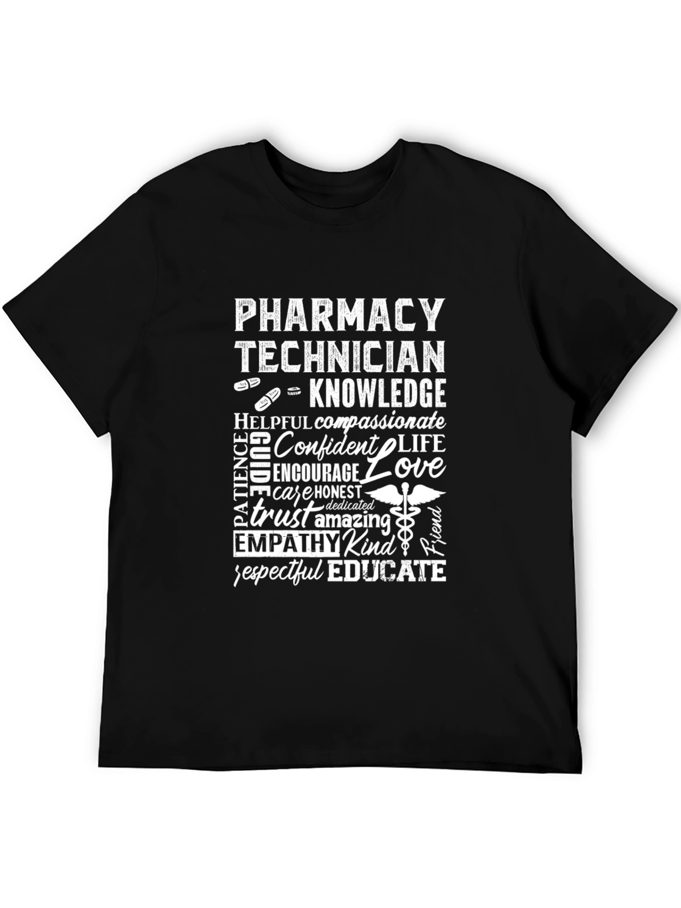 Pharmacy Technician Word Art T-Shirt
