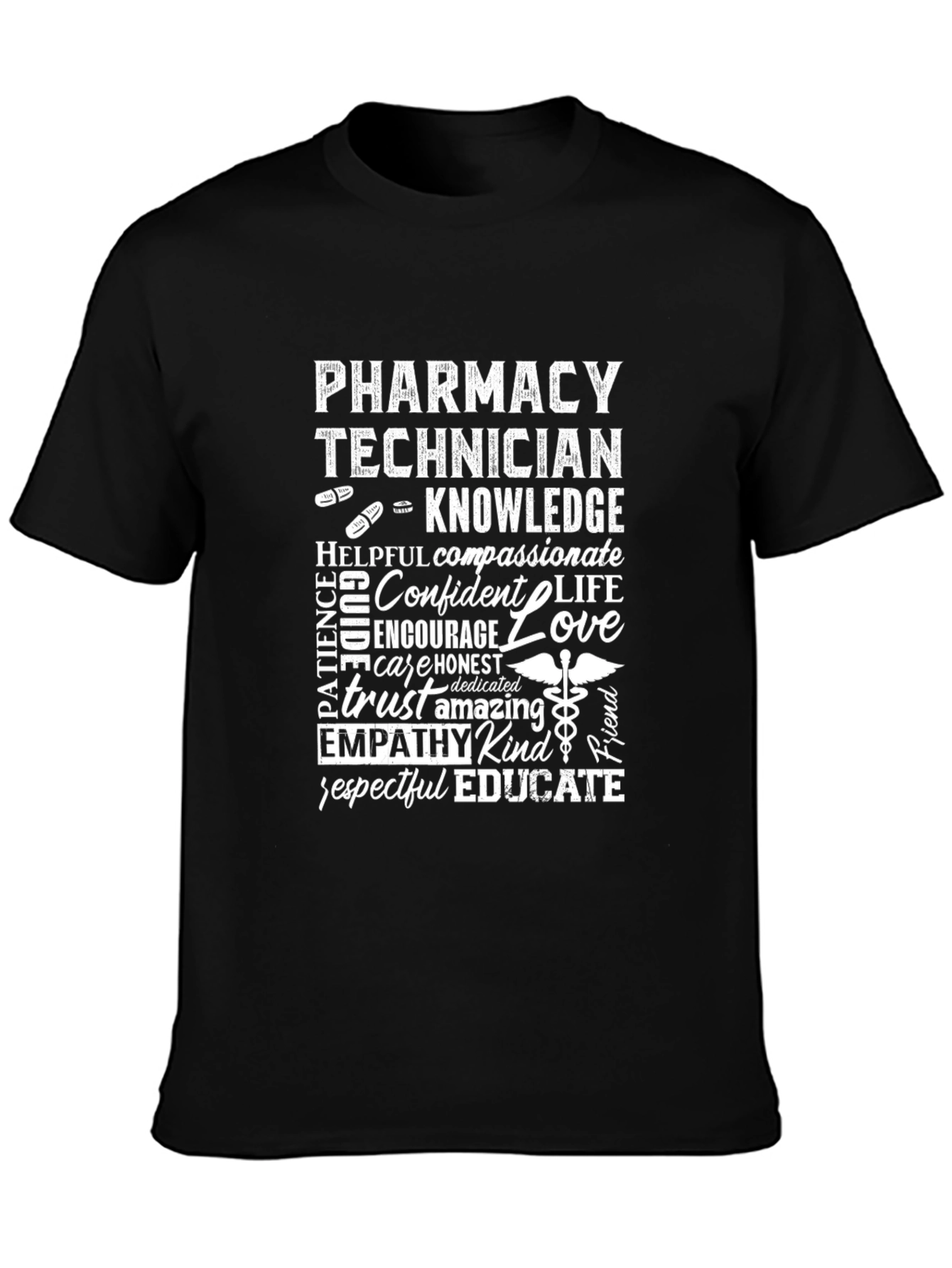 Pharmacy Technician Word Art T-Shirt