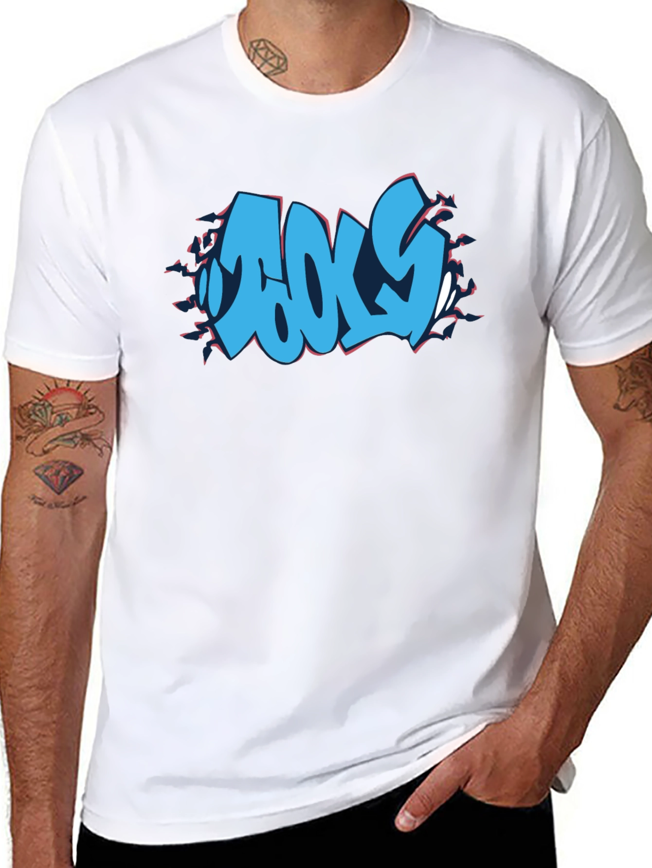 Cool Graphic Print Black T-Shirt