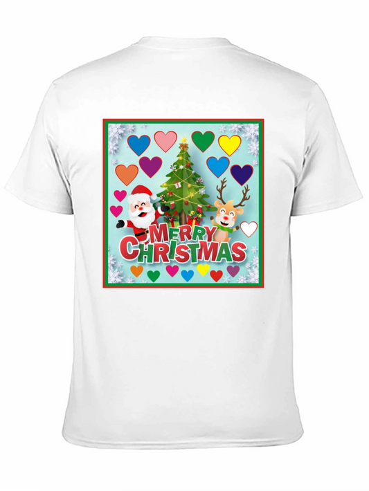 Festive Christmas T-Shirt with Santa & Reindeer