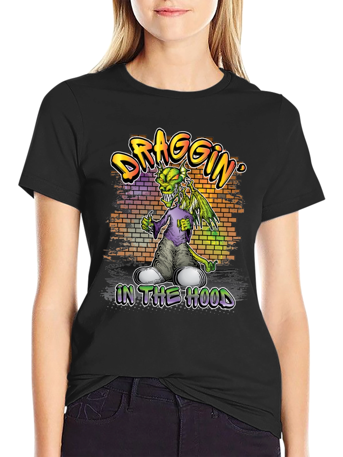 Draggin In The Hood Graphic T-Shirt