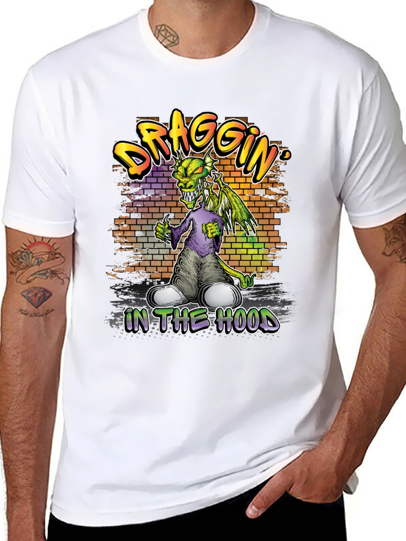 Draggin In The Hood Graphic T-Shirt