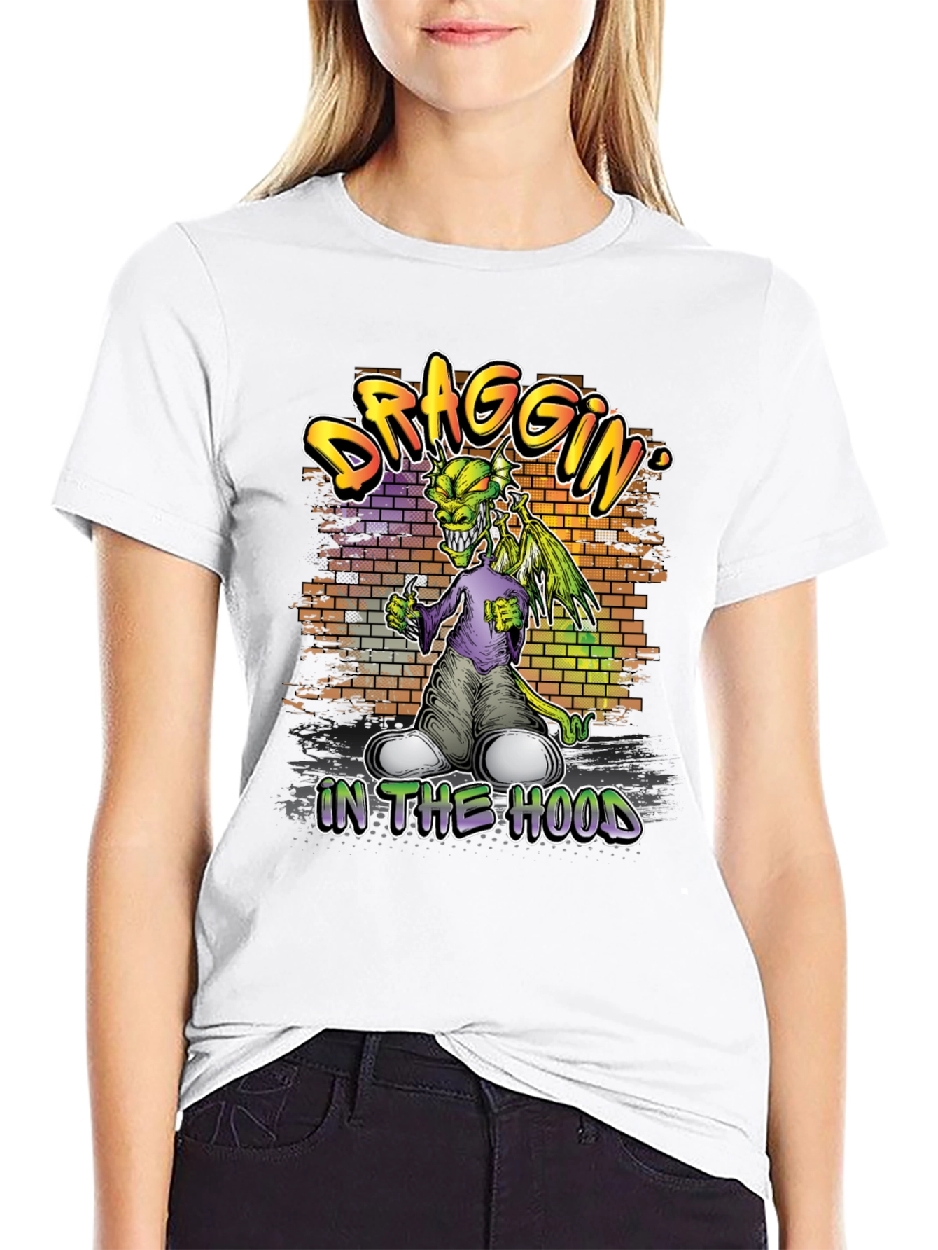 Draggin In The Hood Graphic T-Shirt