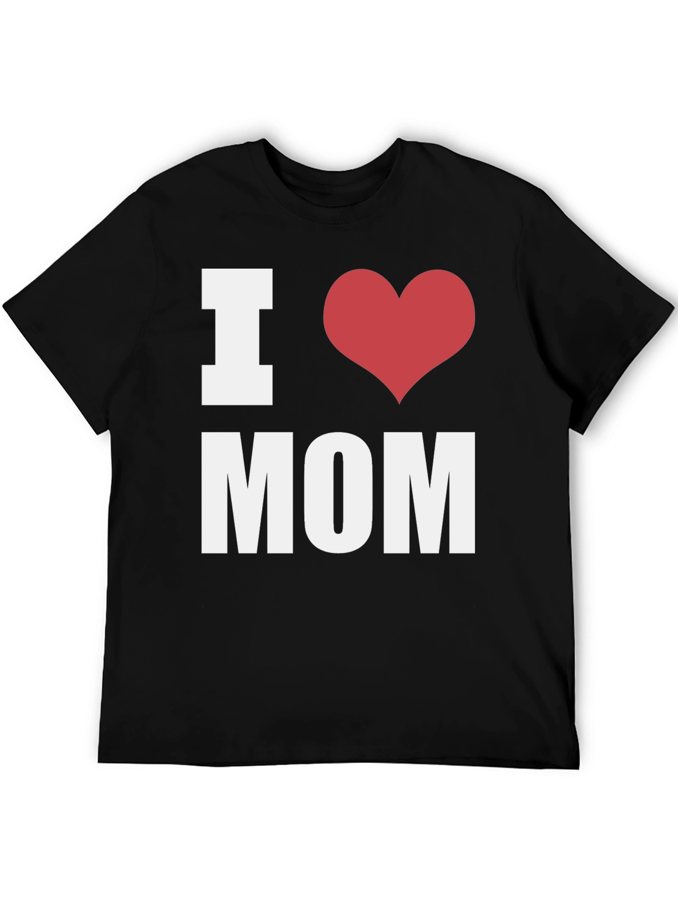 I Heart Mom T-Shirt - Black - Mens Fashion