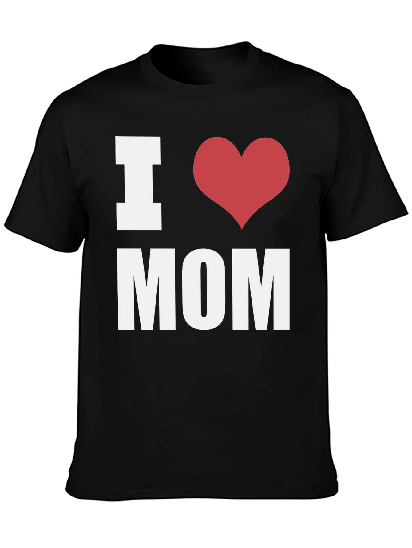 I Heart Mom T-Shirt - Black - Mens Fashion