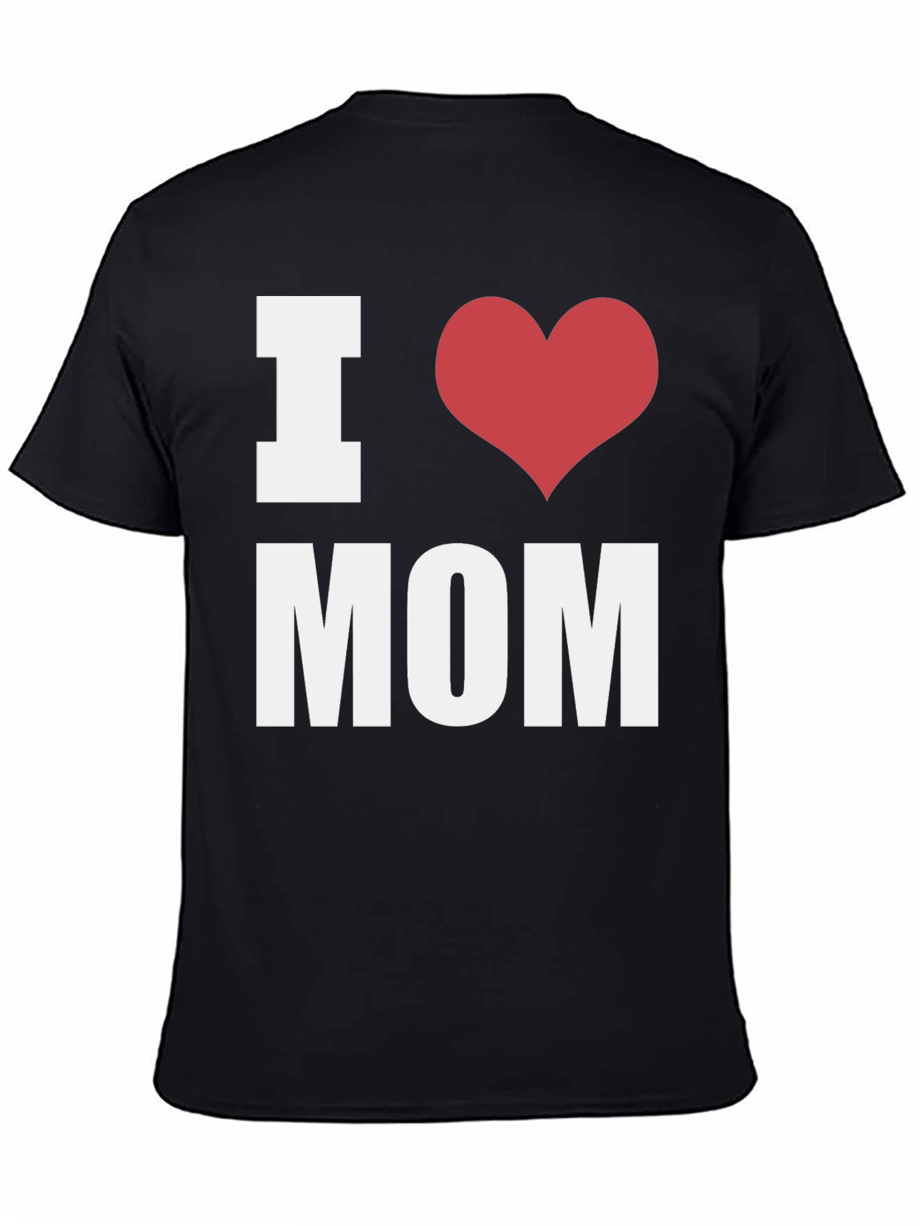 I Heart Mom T-Shirt - Black - Mens Fashion