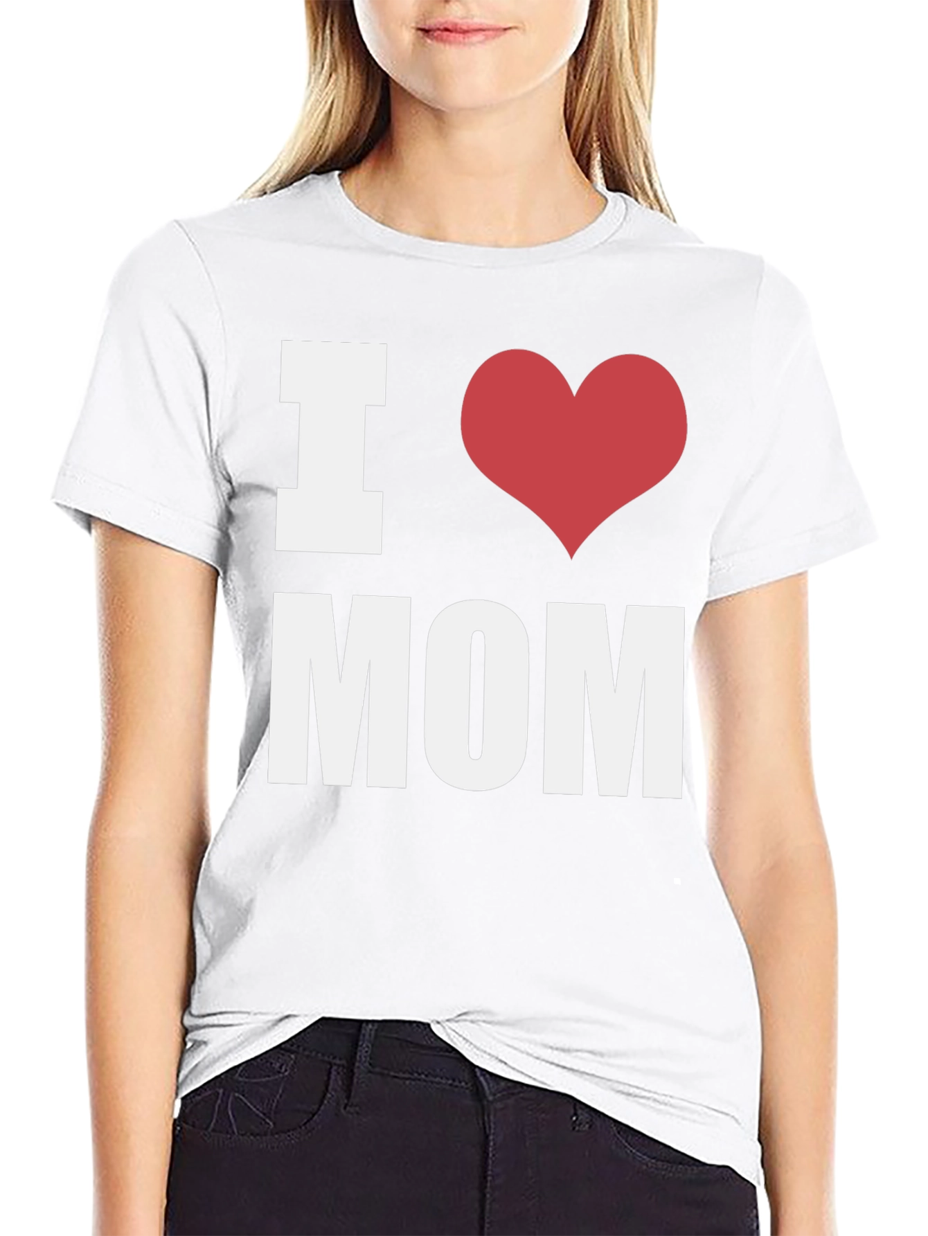 I Heart Mom T-Shirt - Black - Mens Fashion