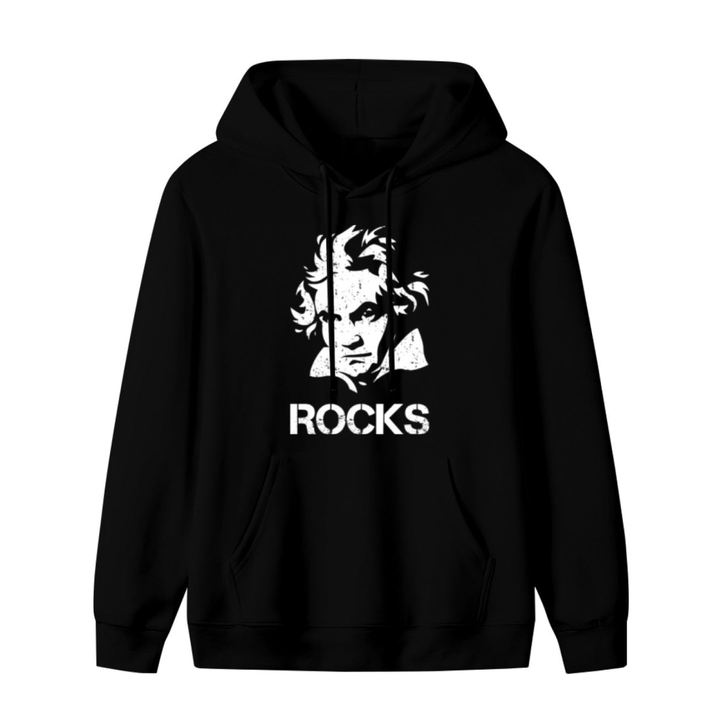 New Cozy Unisex Black Hoodie - Cartoon Hedgehog Print - Soft Sweatshirt - American Direct Shipping