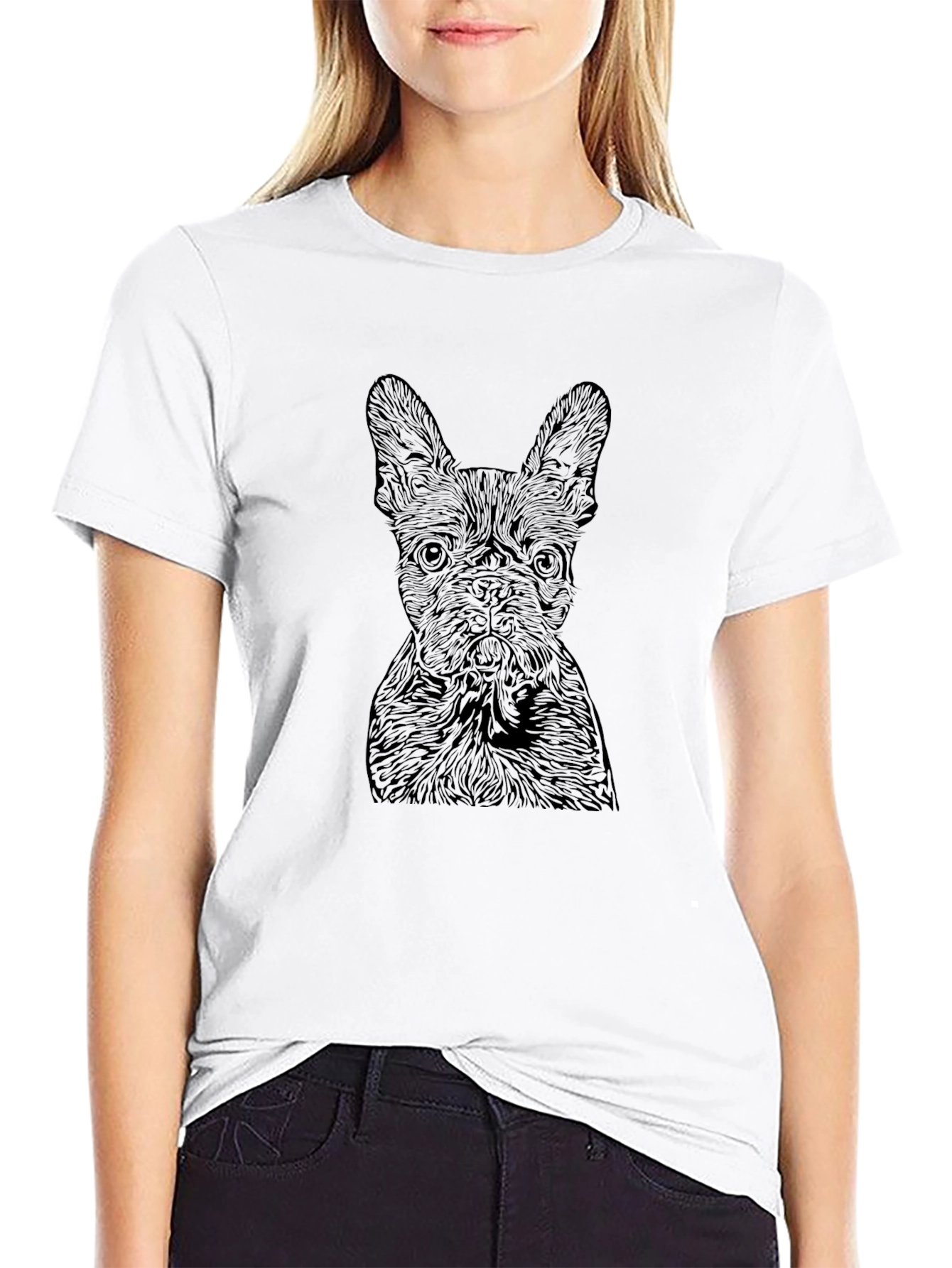 French Bulldog Graphic Tee - Mens Black T-Shirt