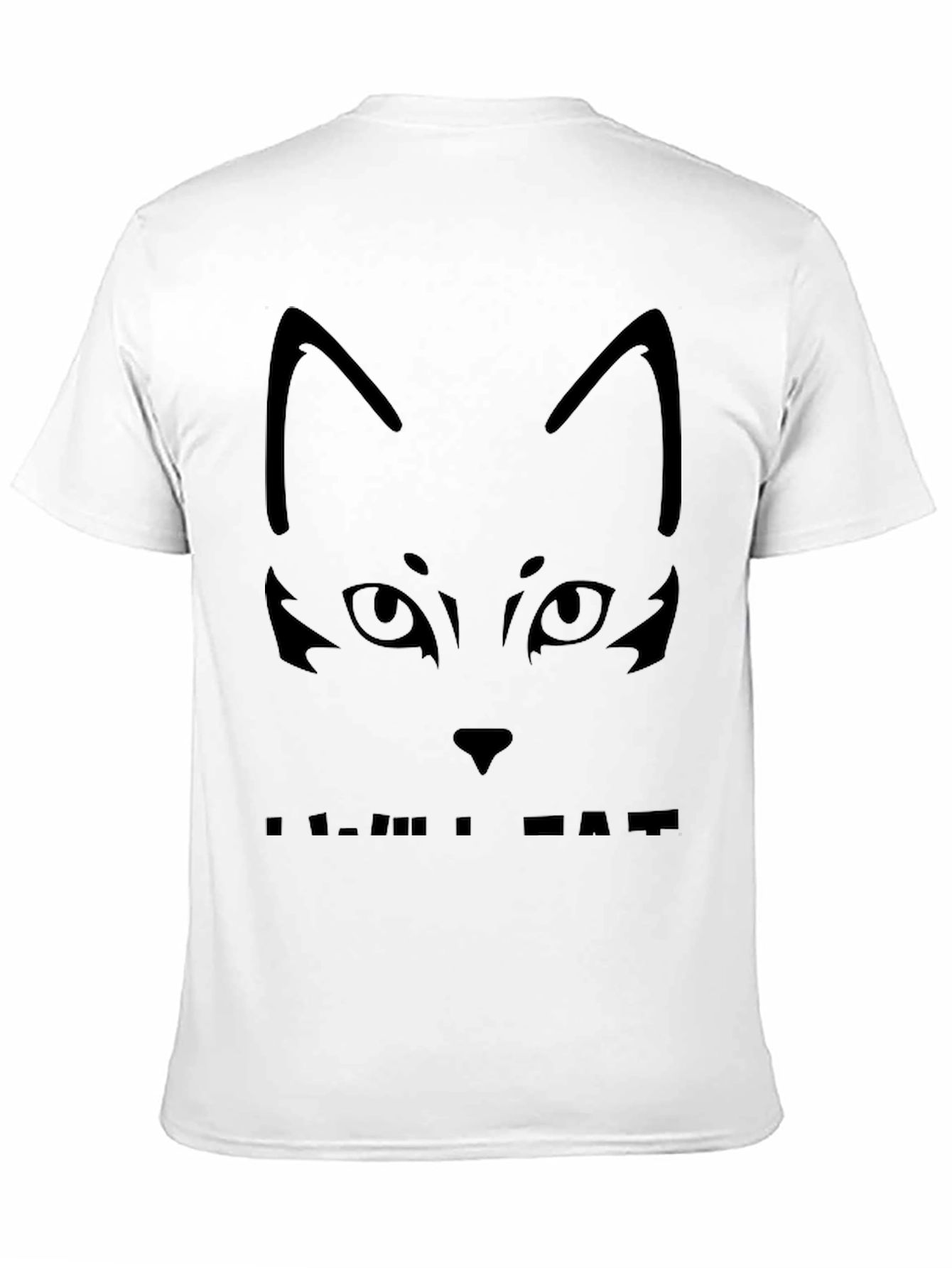 Cool Cat Face Black T-Shirt