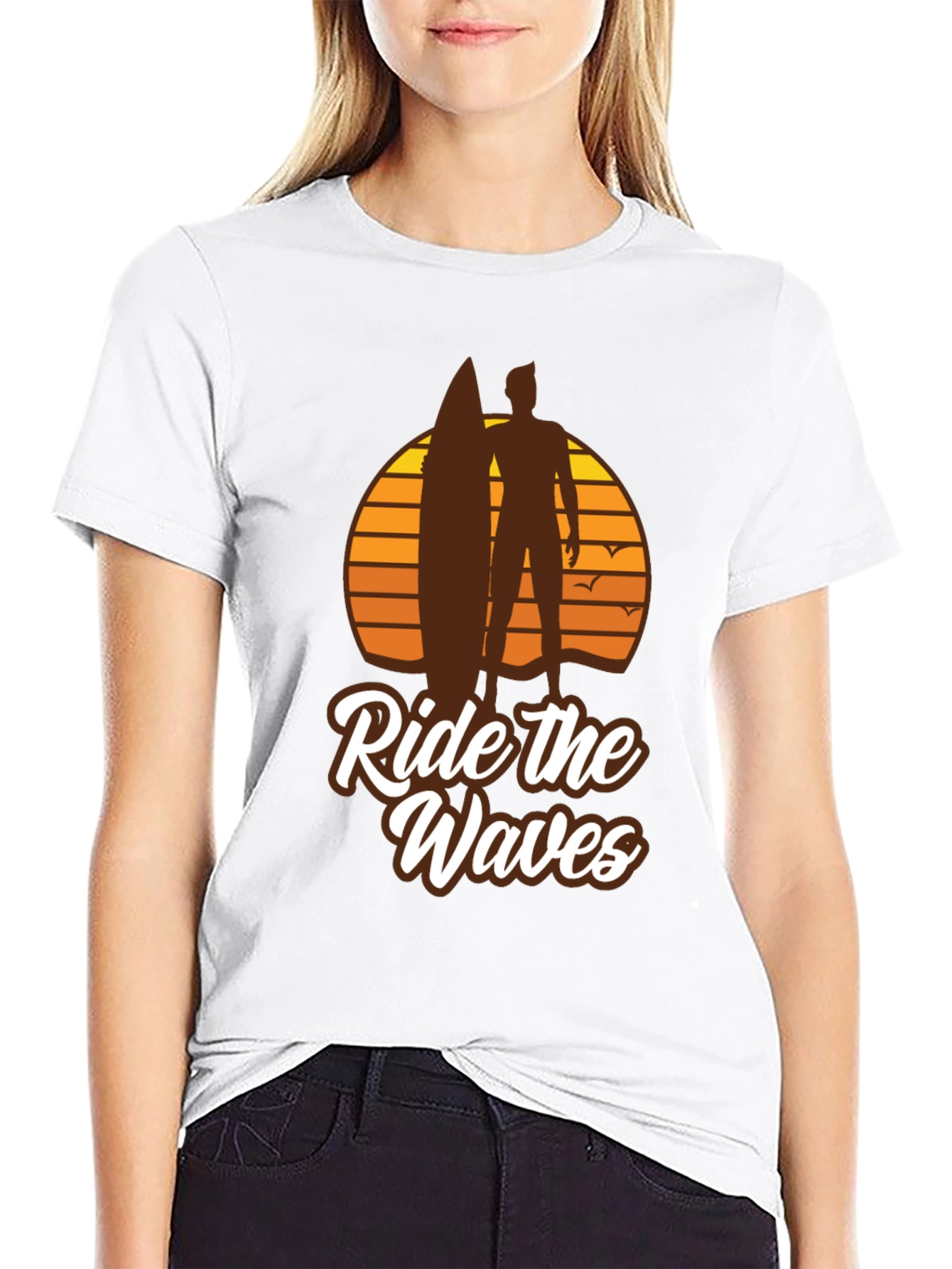 Ride the Waves Graphic T-Shirt - Surfer Style