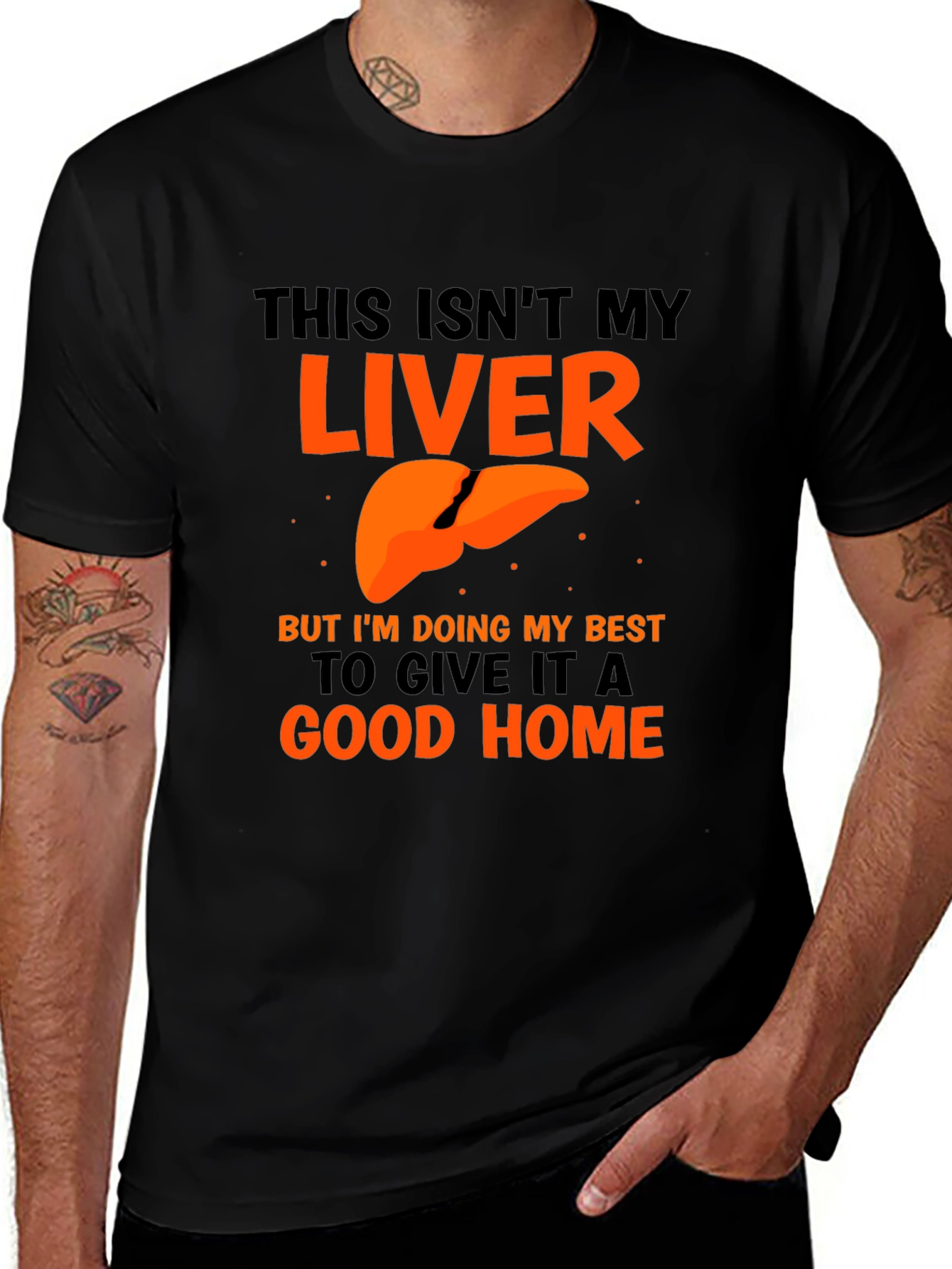Funny Liver Humor Graphic T-Shirt - Good Home