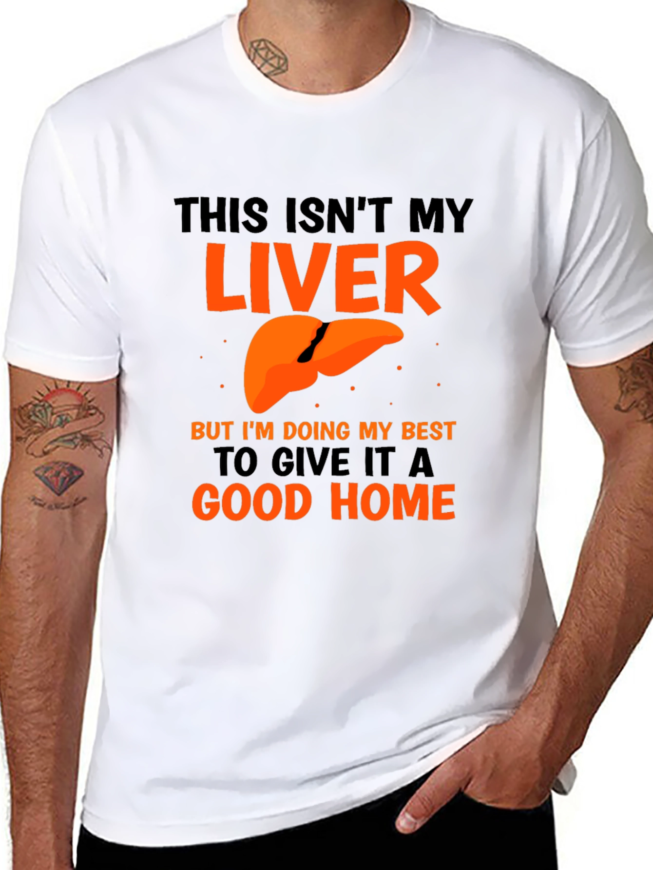 Funny Liver Humor Graphic T-Shirt - Good Home