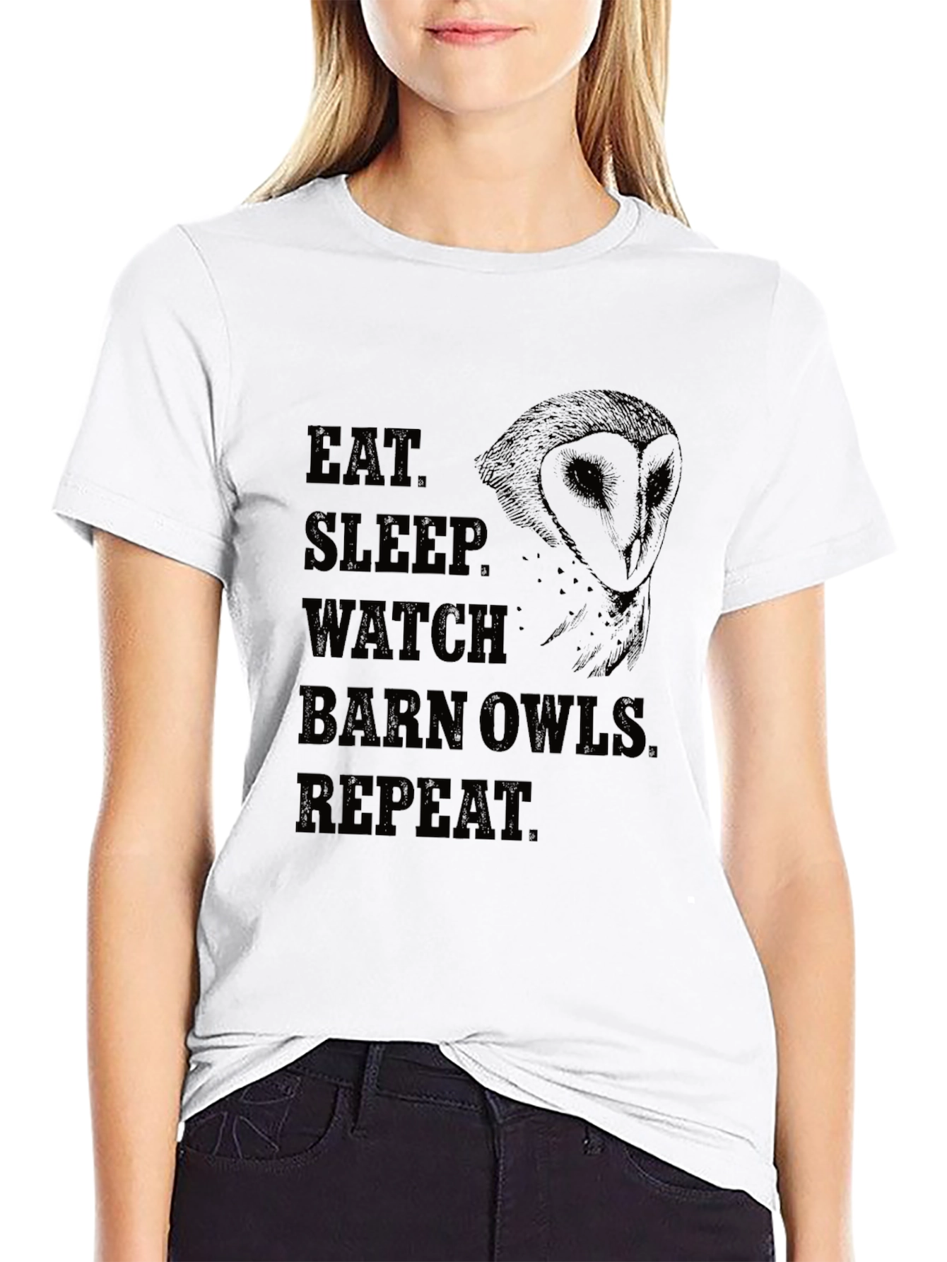 Eat Sleep Watch Barn Owls Repeat T-Shirt