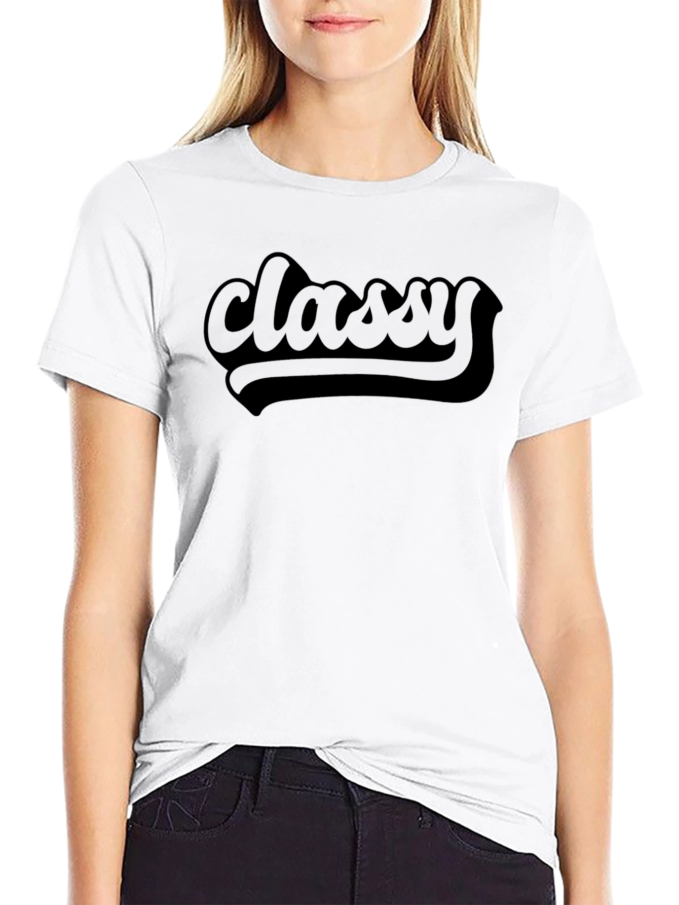 Classy Black Crew Neck T-Shirt