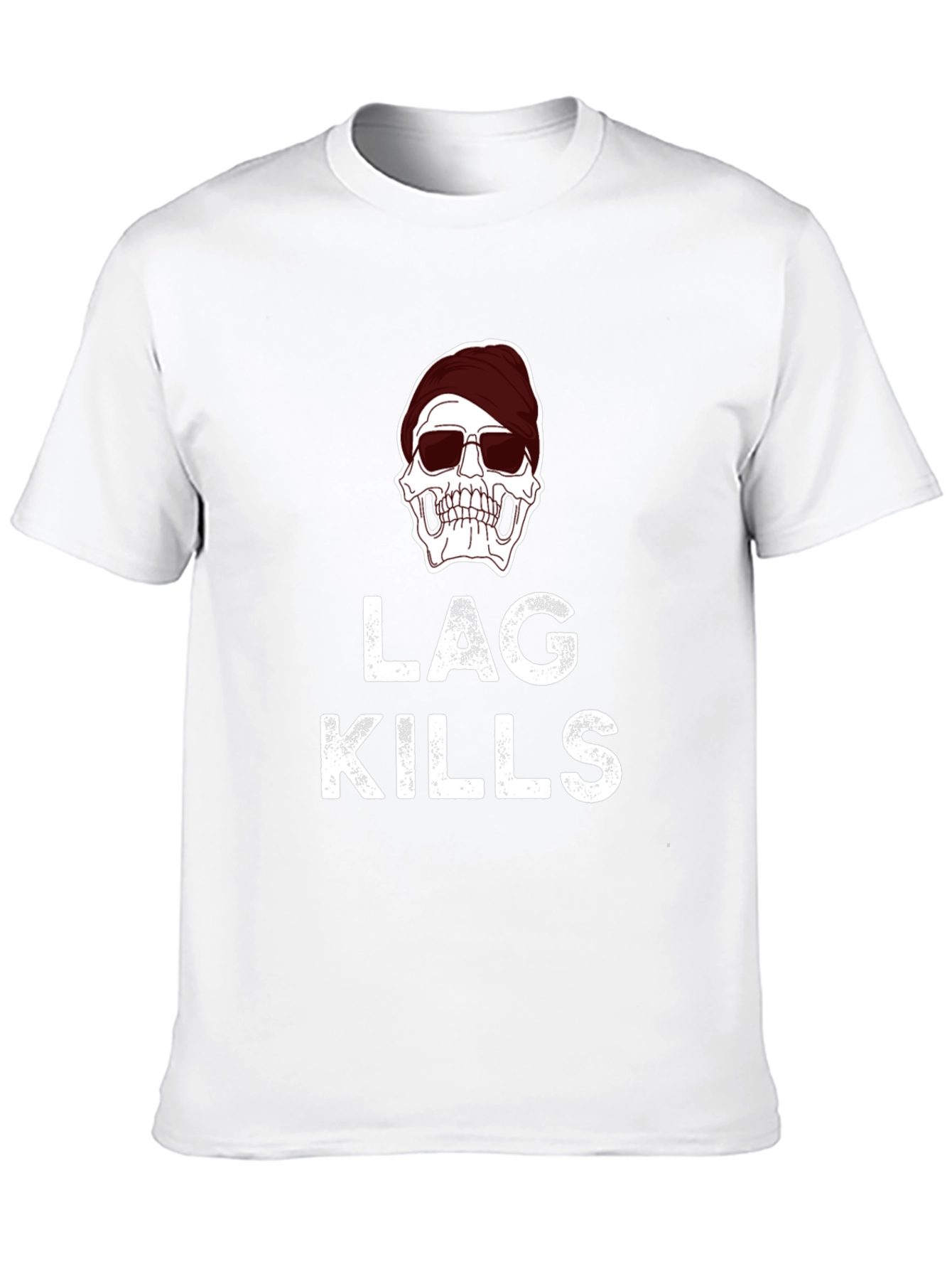 Lag Kills T-Shirt - Skull Graphic Gamer Tee