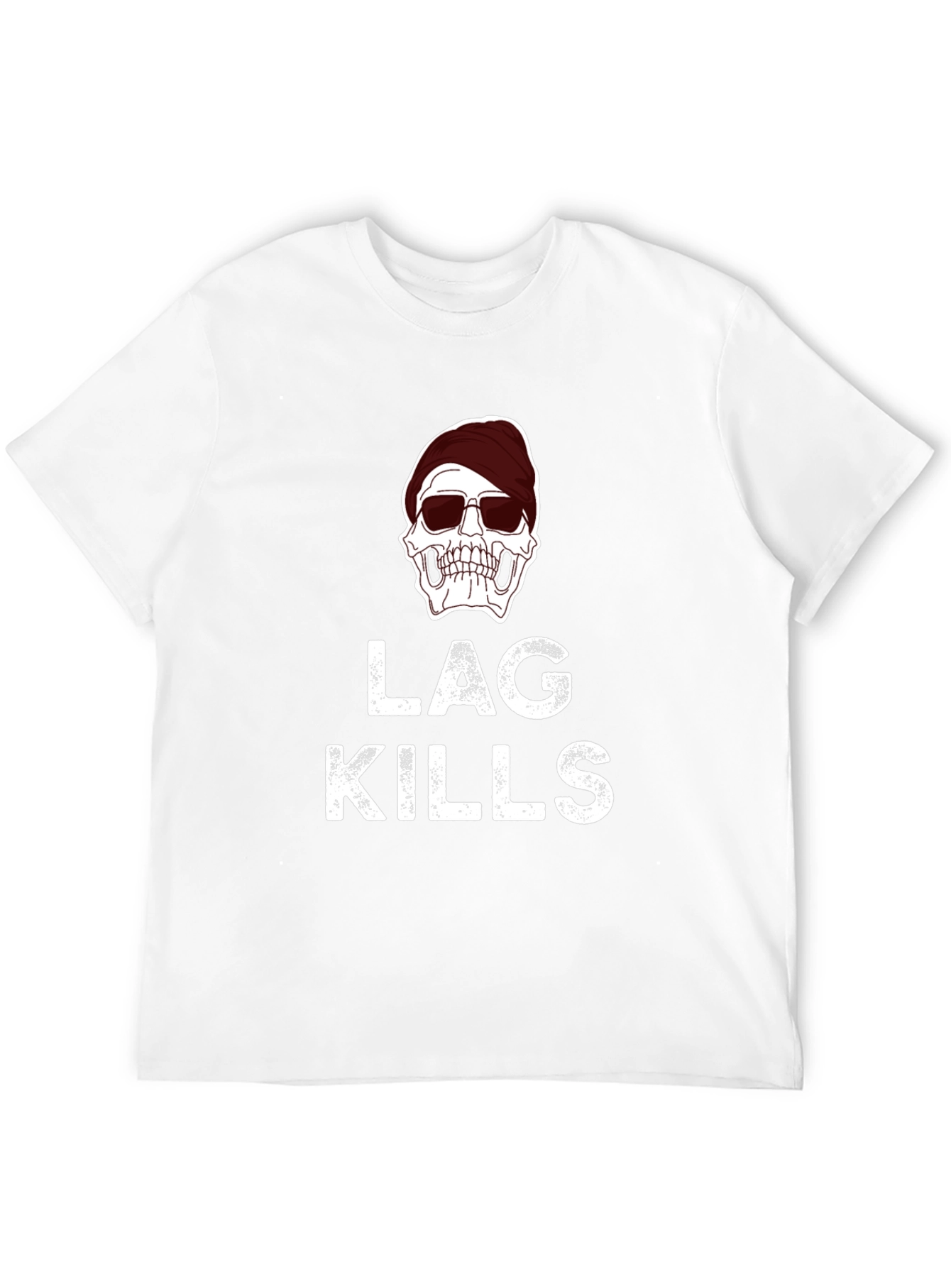 Lag Kills T-Shirt - Skull Graphic Gamer Tee