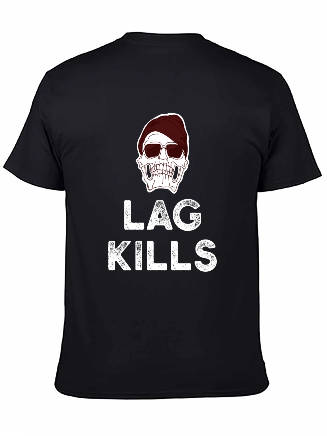 Lag Kills T-Shirt - Skull Graphic Gamer Tee