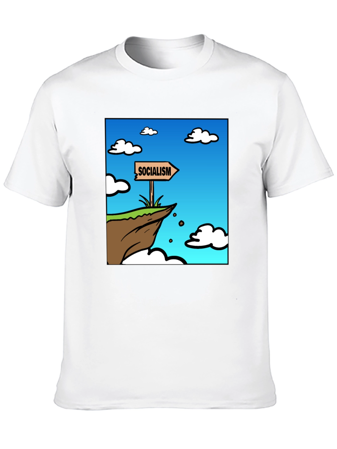 Socialism Cliff Edge Graphic Tee - Mens Black T-Shirt