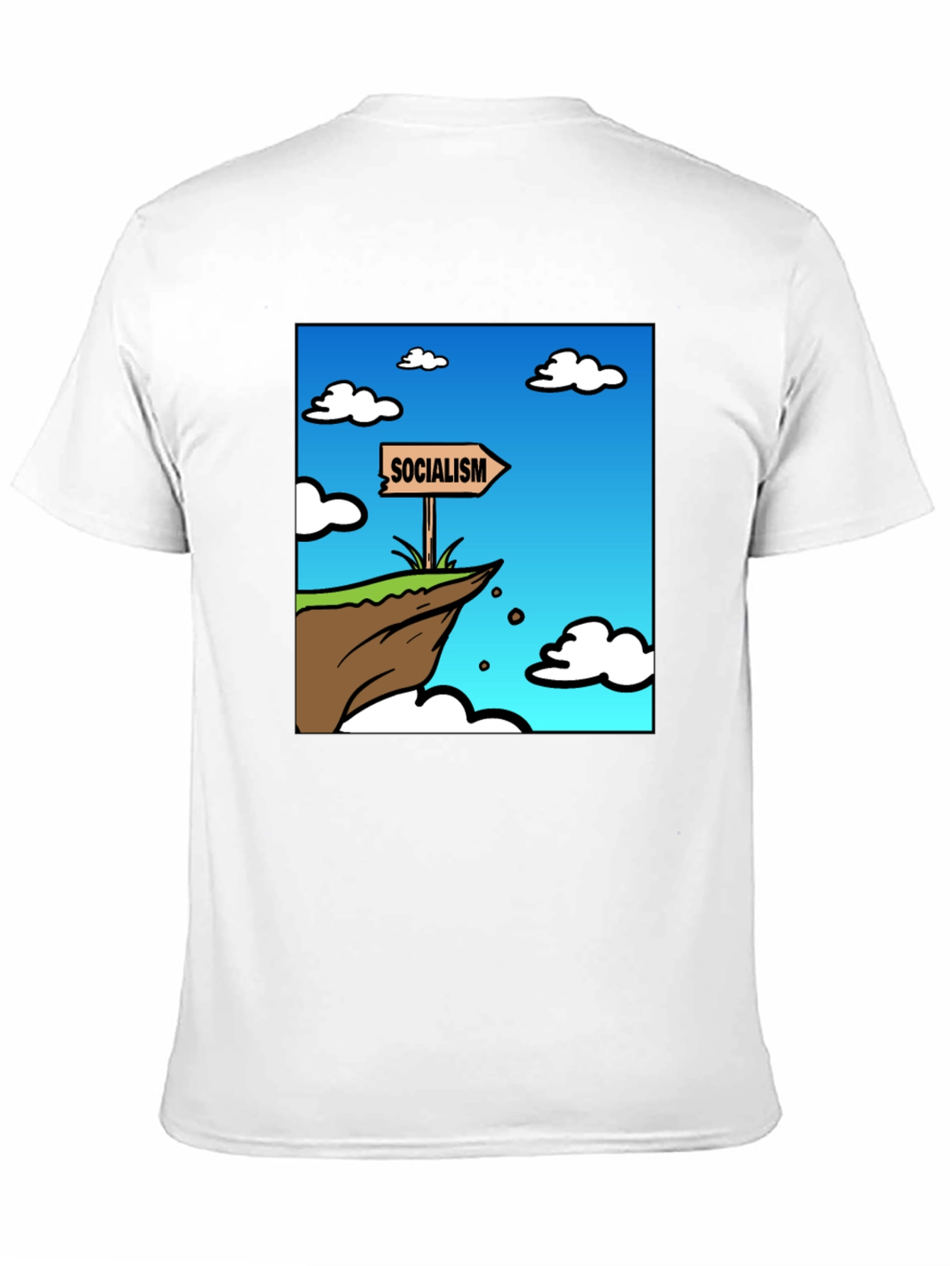 Socialism Cliff Edge Graphic Tee - Mens Black T-Shirt