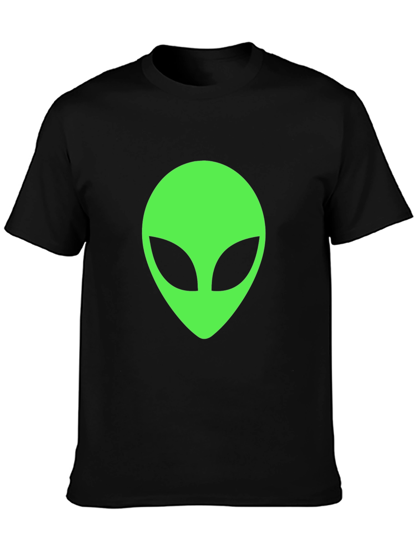 Alien Head Graphic T-Shirt - Classic Black