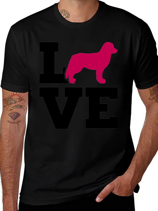 Love Dog Graphic Black T-Shirt