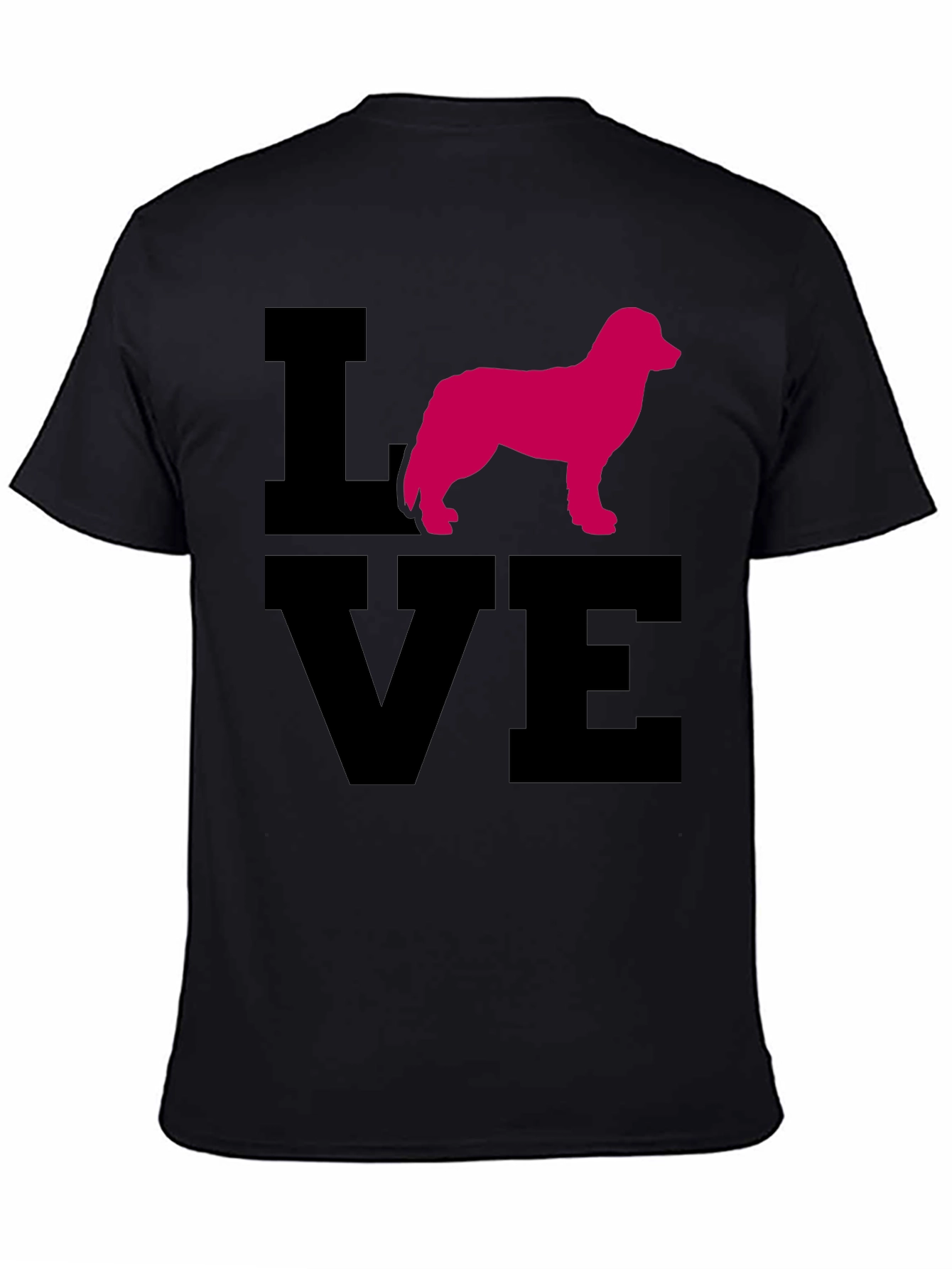 Love Dog Graphic Black T-Shirt