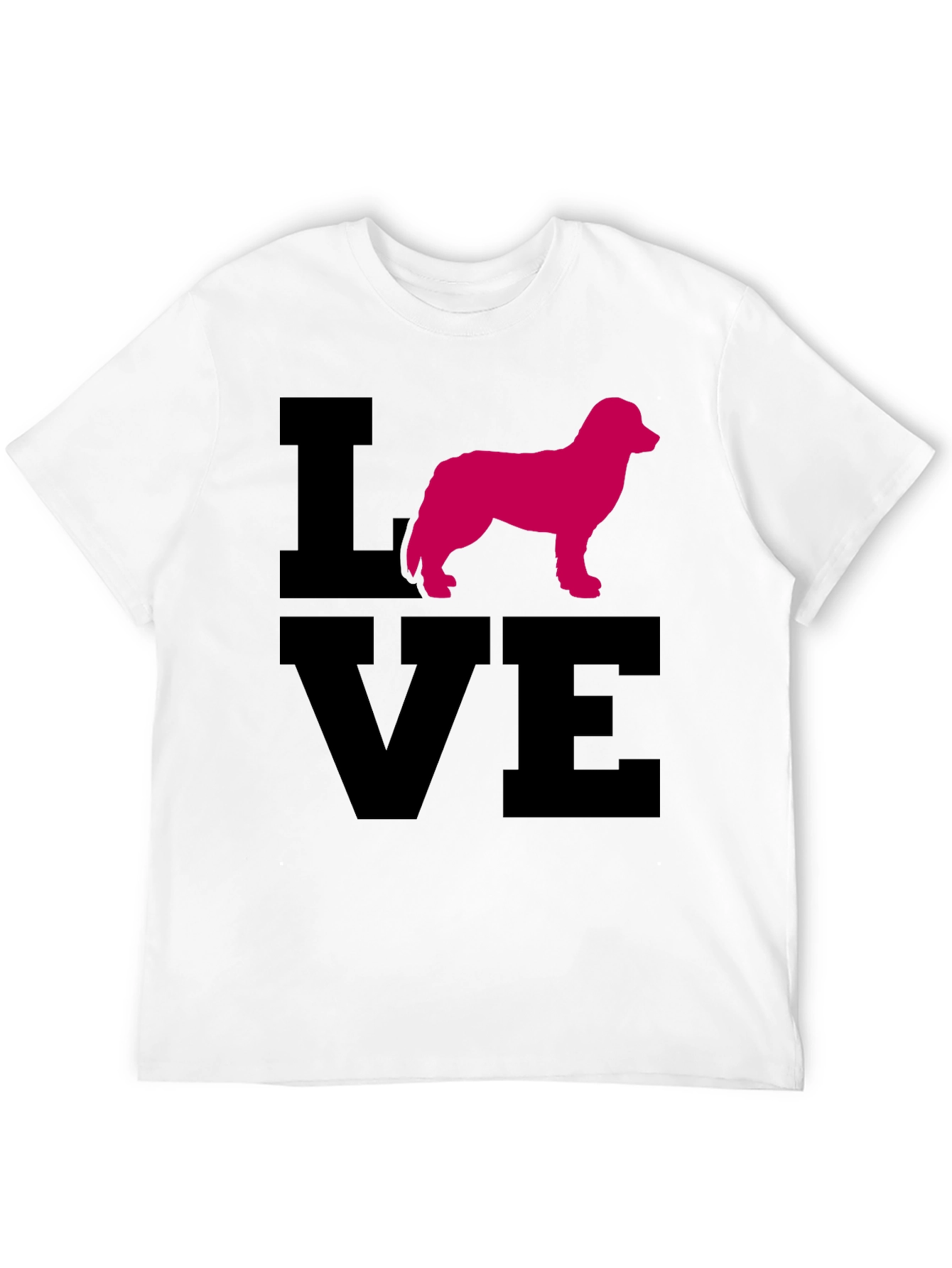 Love Dog Graphic Black T-Shirt