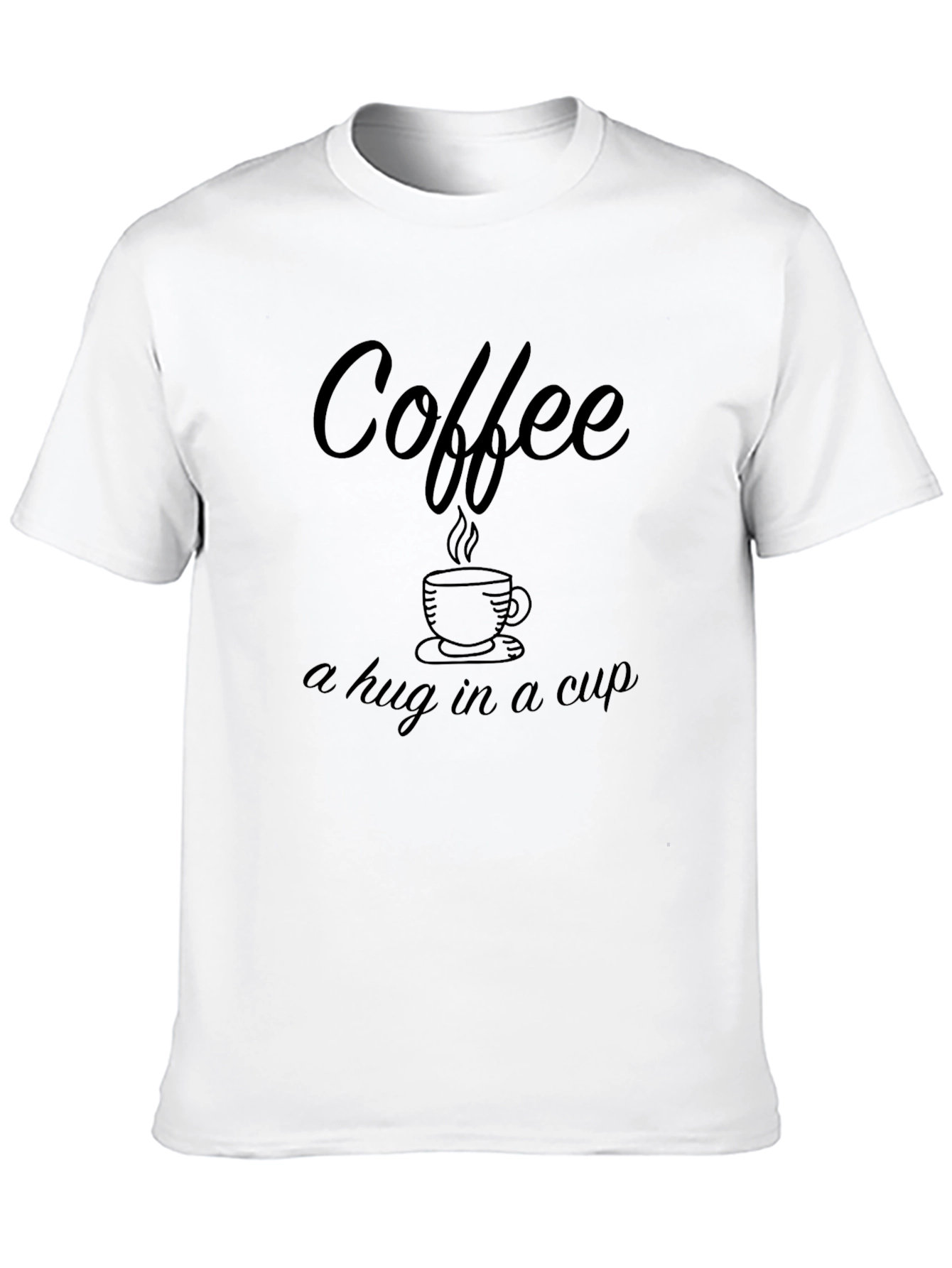 Coffee Hug in a Cup Black T-Shirt
