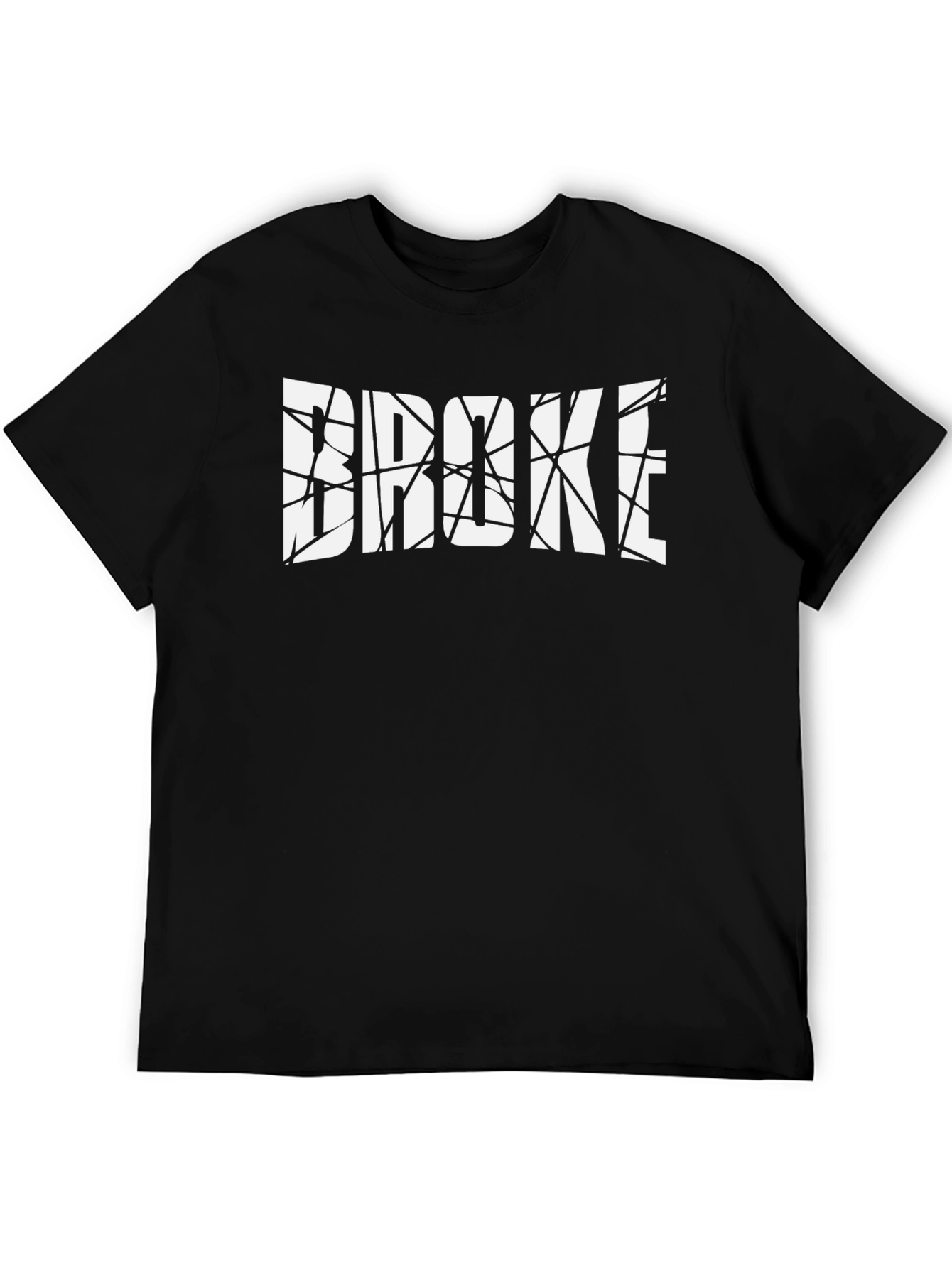 Broke Graphic Print T-Shirt - Casual Style