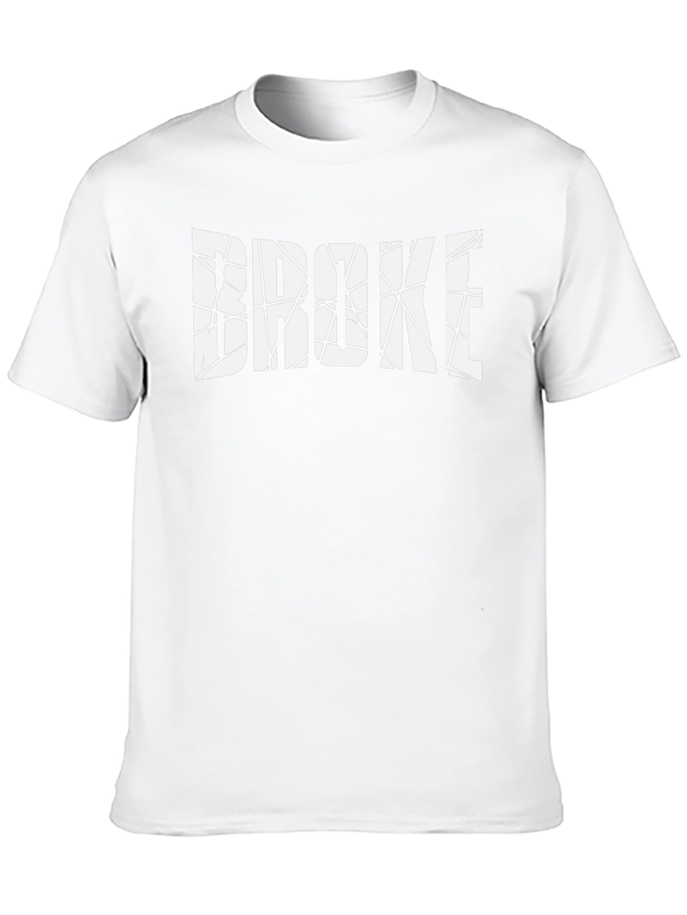 Broke Graphic Print T-Shirt - Casual Style