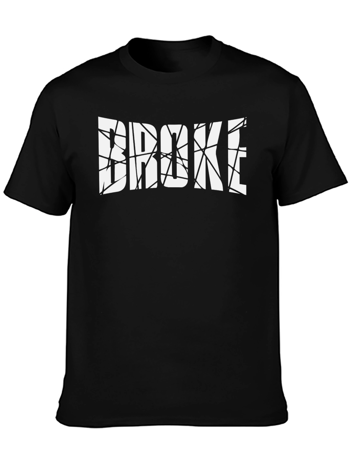Broke Graphic Print T-Shirt - Casual Style