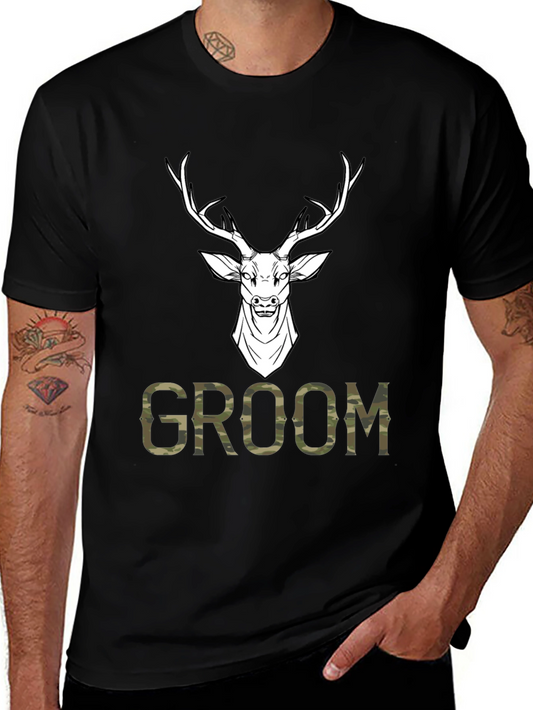 Groom Deer Camo Graphic T-Shirt